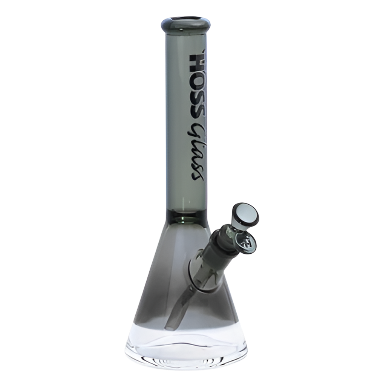 12" Hoss Glass 38mm Diameter Colored Beaker w/ Window Base
