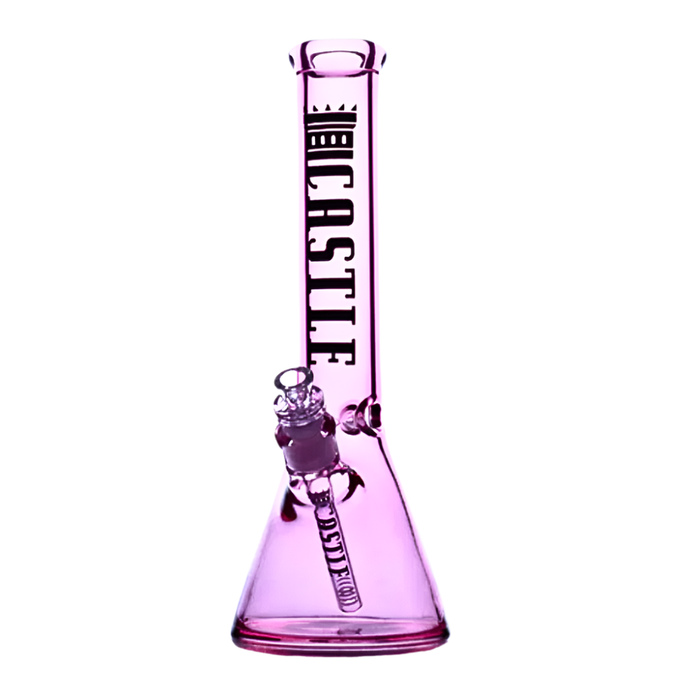 14" 7mm Electroplated Castle Glass Bong