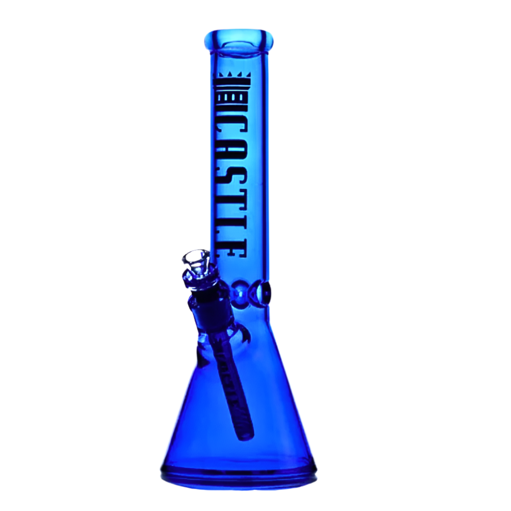 14" 7mm Electroplated Castle Glass Bong
