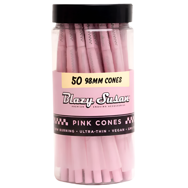 Blazy Susan Pink Pre-Roll Cones, 98 mm