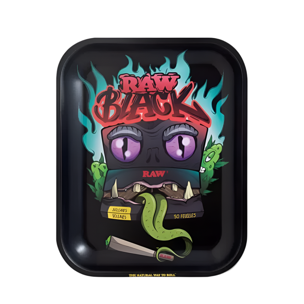 Raw Black Monster Metal Rolling Tray - Small