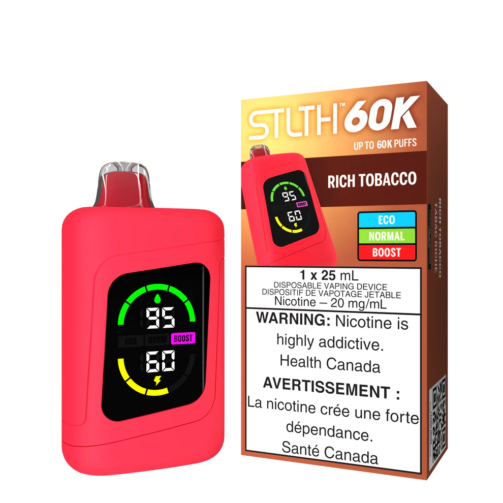 STLTH TITAN 60K Disposable Rechargeable Vape, 20mg/mL
