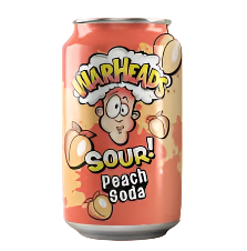 WARHEADS Sour Peach Soda, 355mL