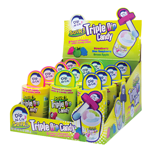 Dip-N-Lik Triple Dip Candy Sour 24g