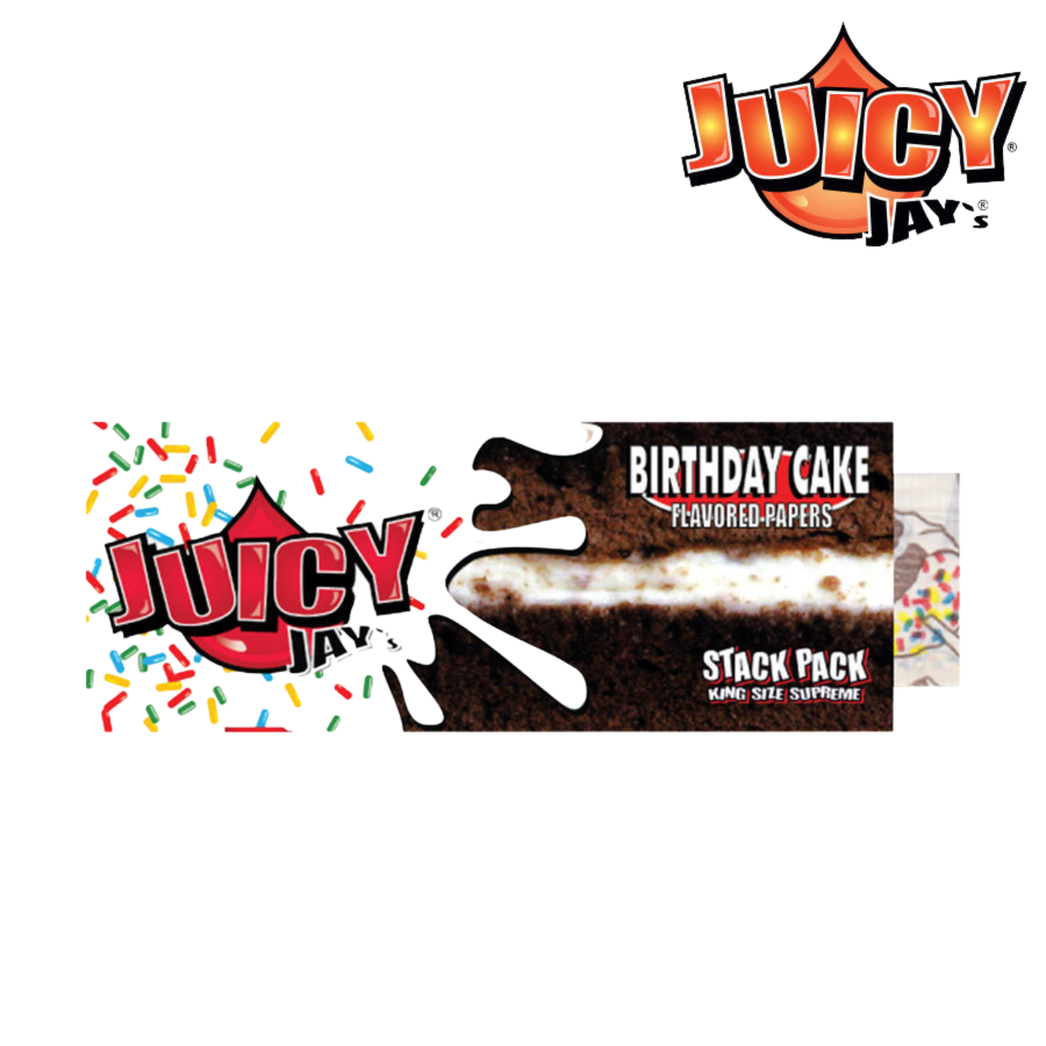 Juicy Jay's Birthday Cake Rolling Papers King Size (Including Tips)