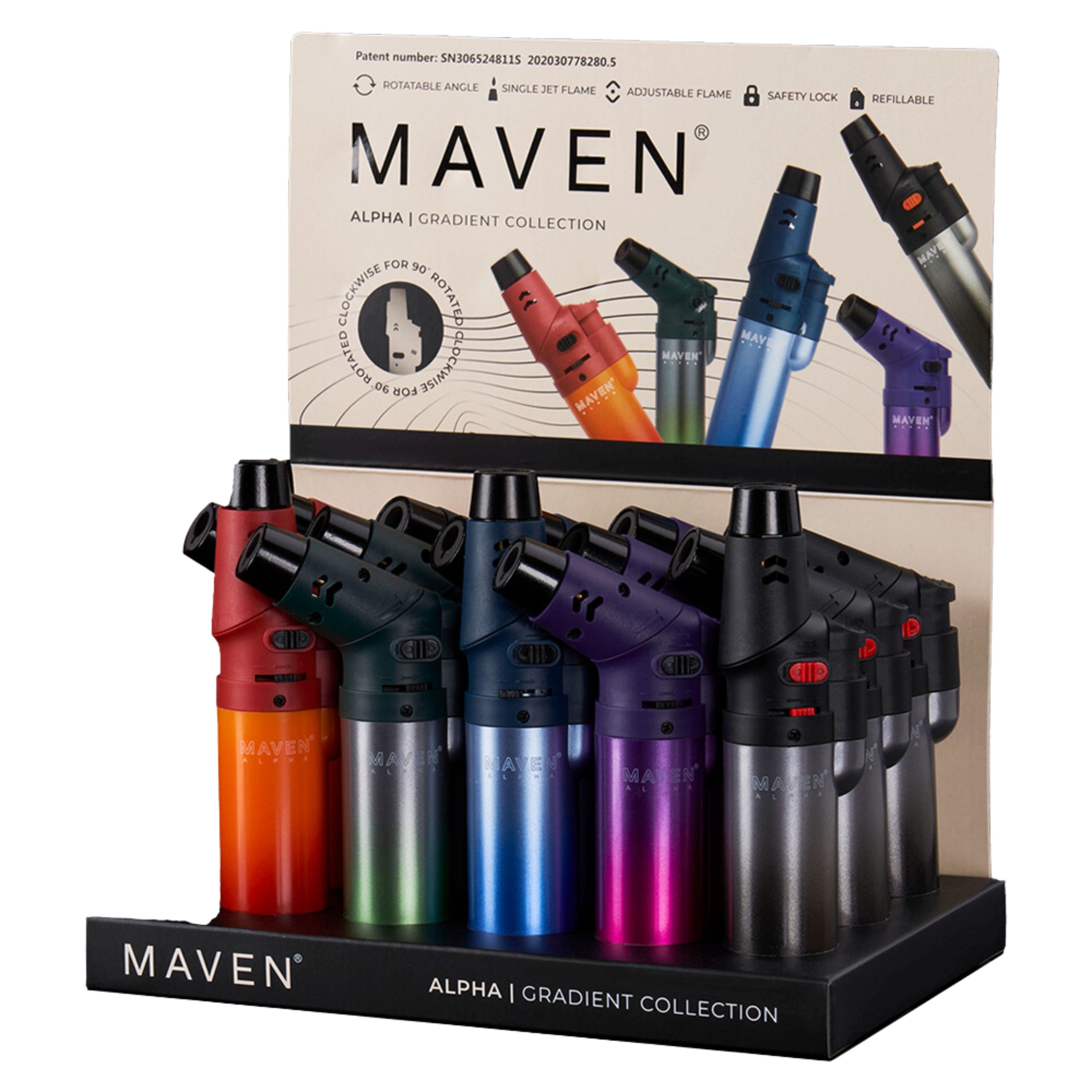 MAVEN Alpha+ Gradient Torch Lighters