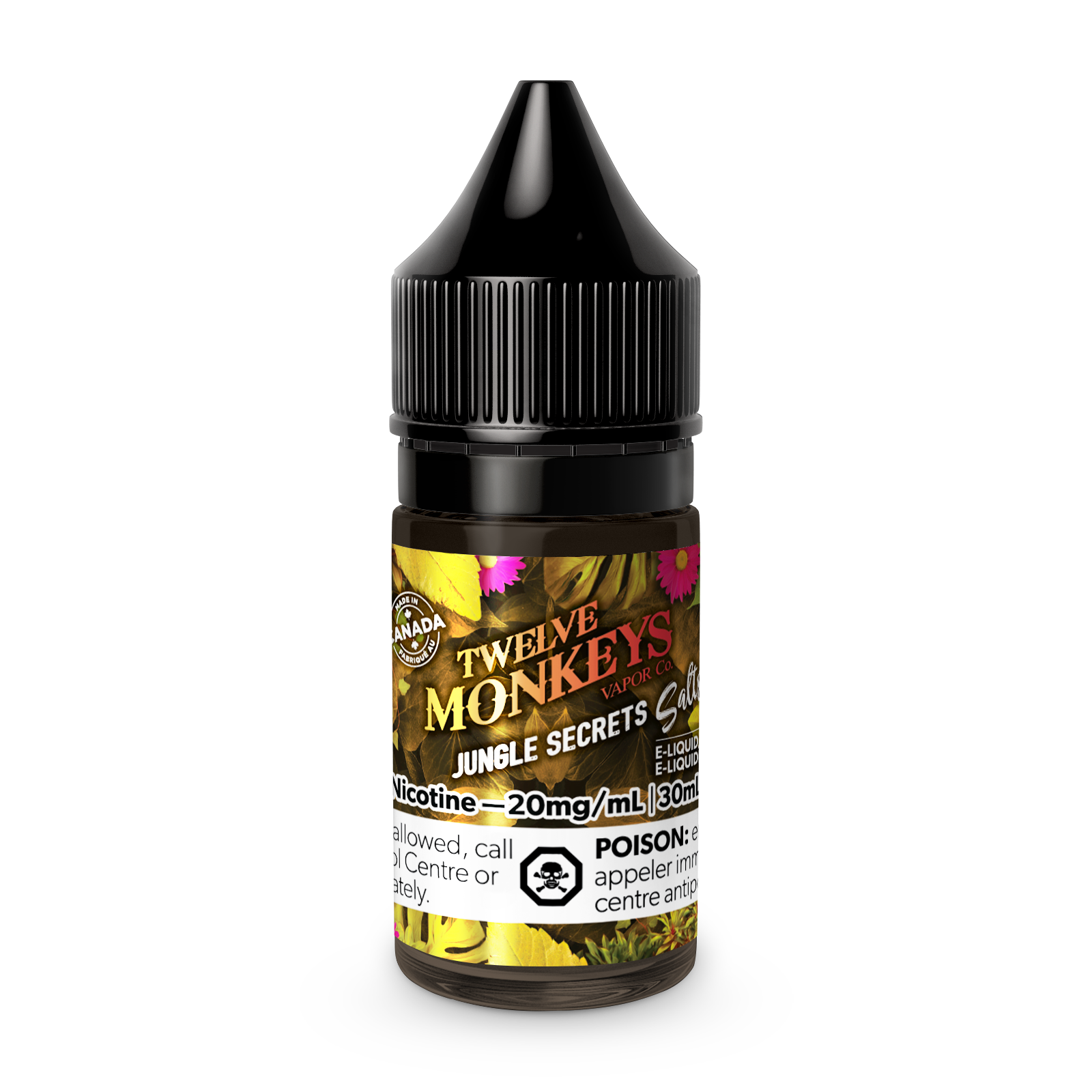 Twelve Monkeys Nic Salts, Vape Juice - 10 or 20mg/mL, 30ml