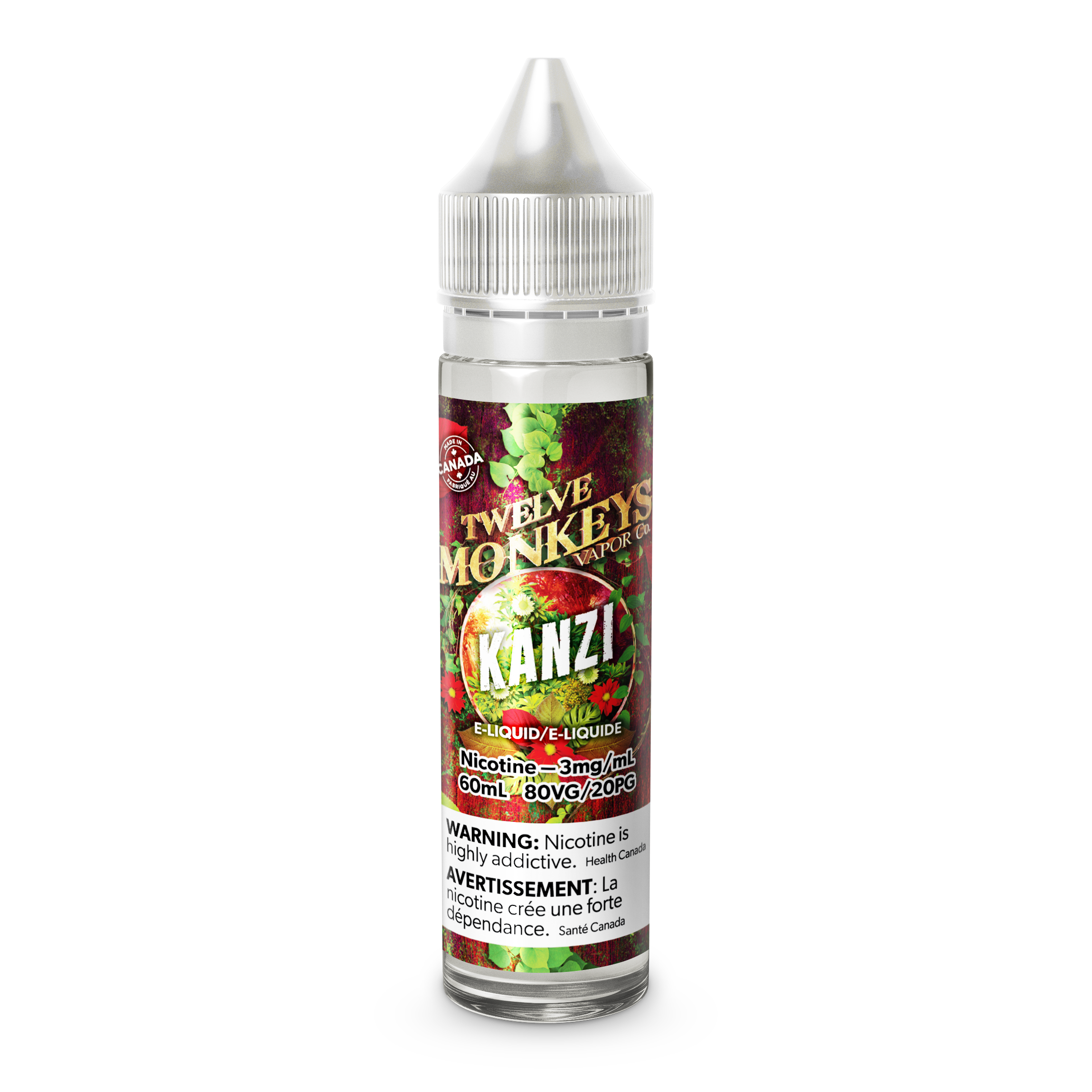 Twelve Monkeys Freebase, Vape Juice - 3 or 6mg/mL, 30ml or 60ml