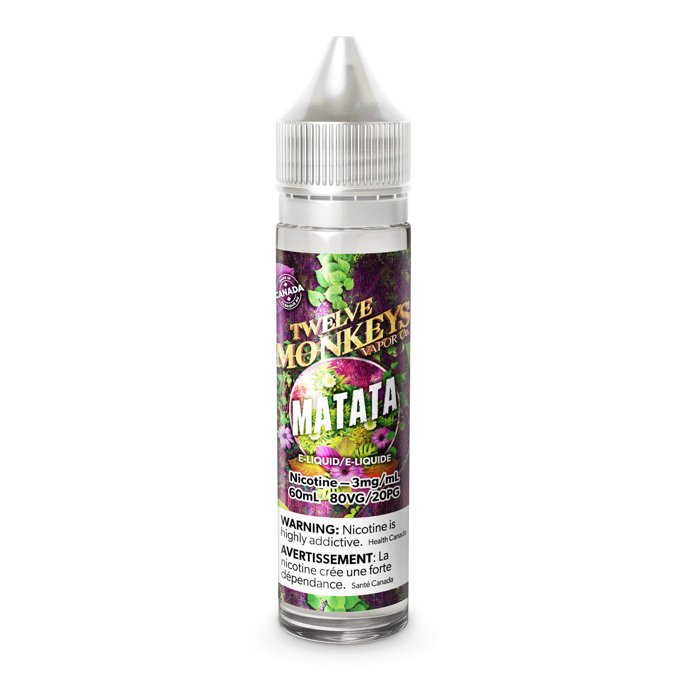 Twelve Monkeys Freebase, Vape Juice - 3 or 6mg/mL, 30ml or 60ml