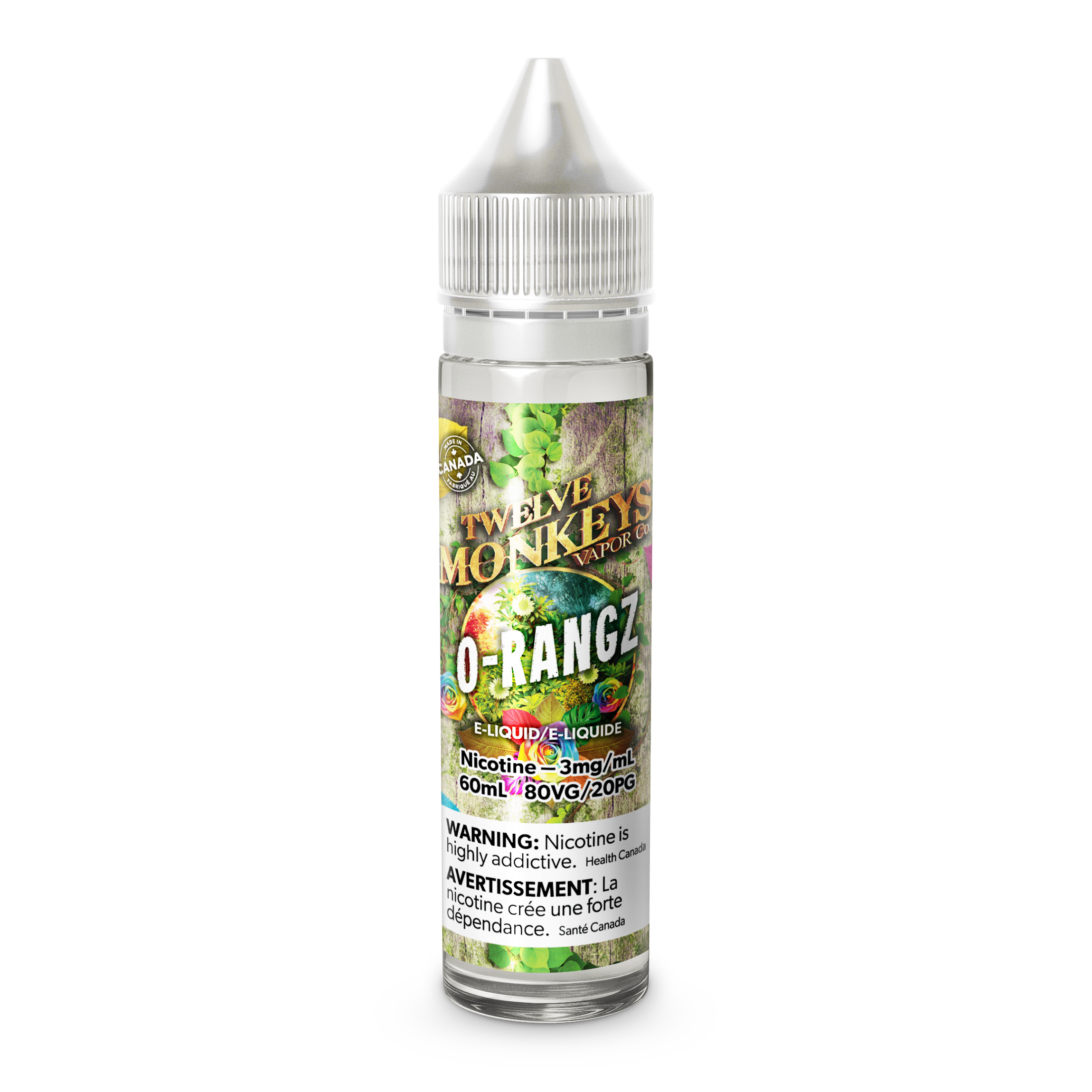 Twelve Monkeys Freebase, Vape Juice - 3 or 6mg/mL, 30ml or 60ml