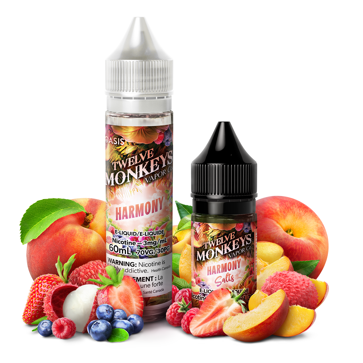 Twelve Monkeys Nic Salts, Vape Juice - 10 or 20mg/mL, 30ml