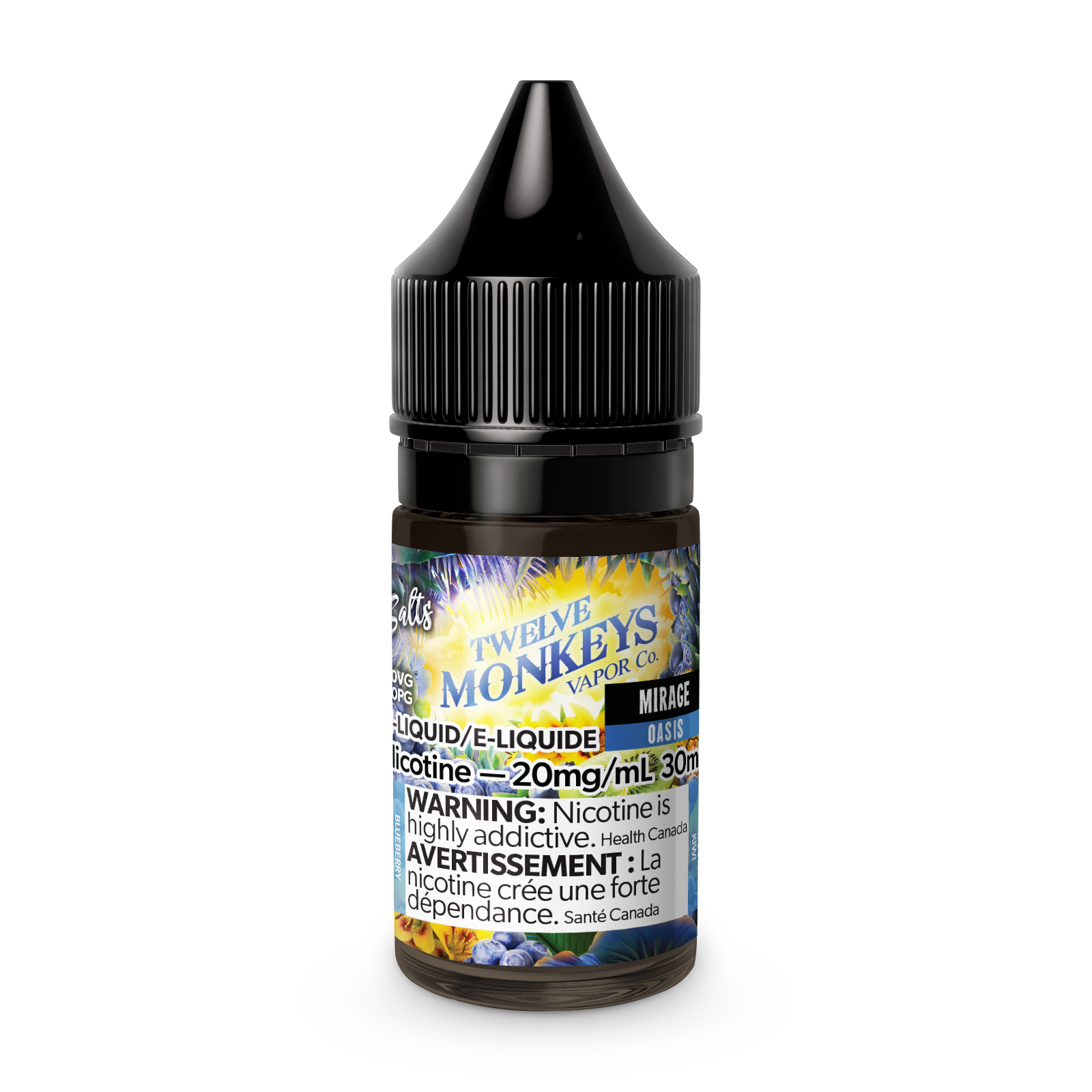 Twelve Monkeys Nic Salts, Vape Juice - 10 or 20mg/mL, 30ml