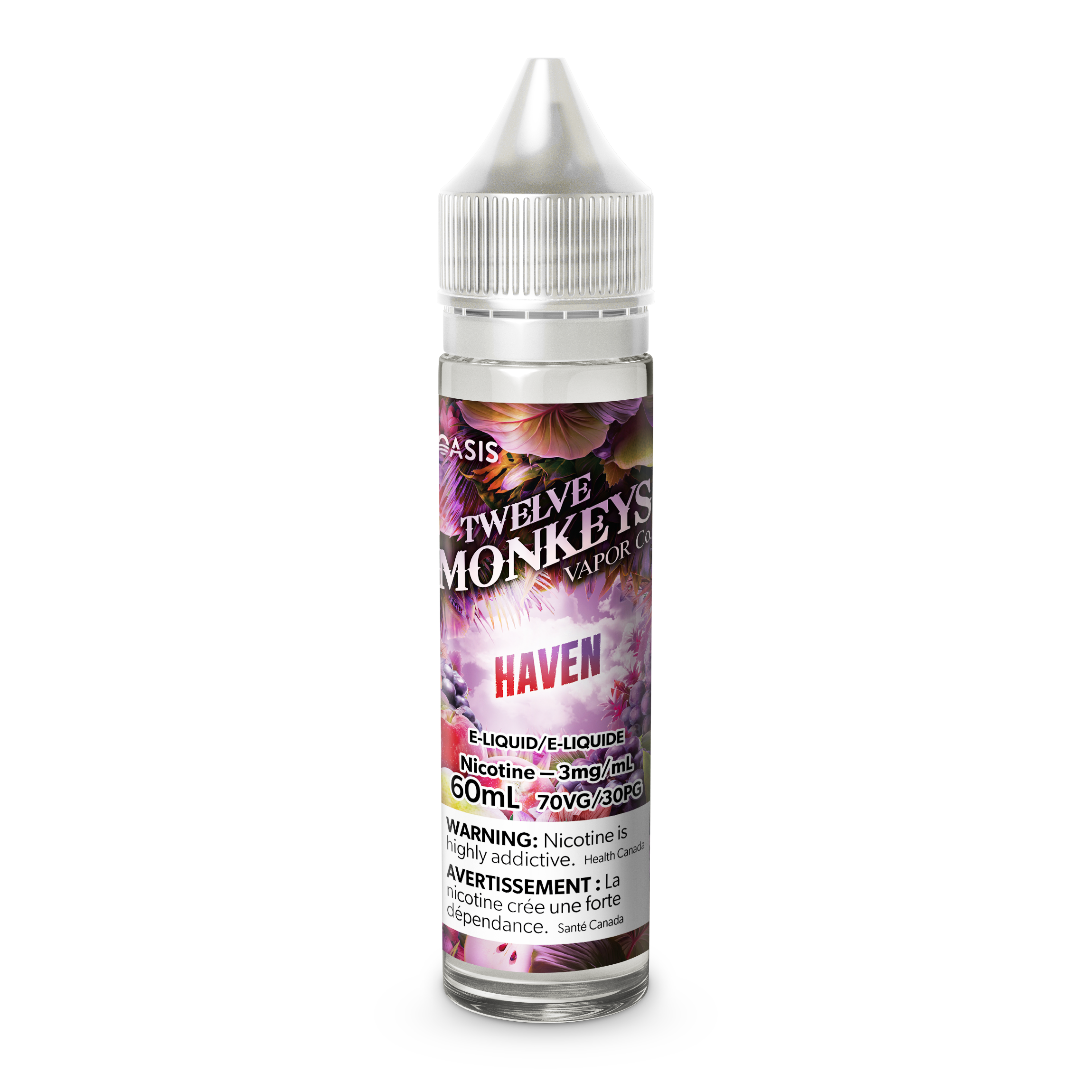 Twelve Monkeys Freebase, Vape Juice - 3 or 6mg/mL, 30ml or 60ml