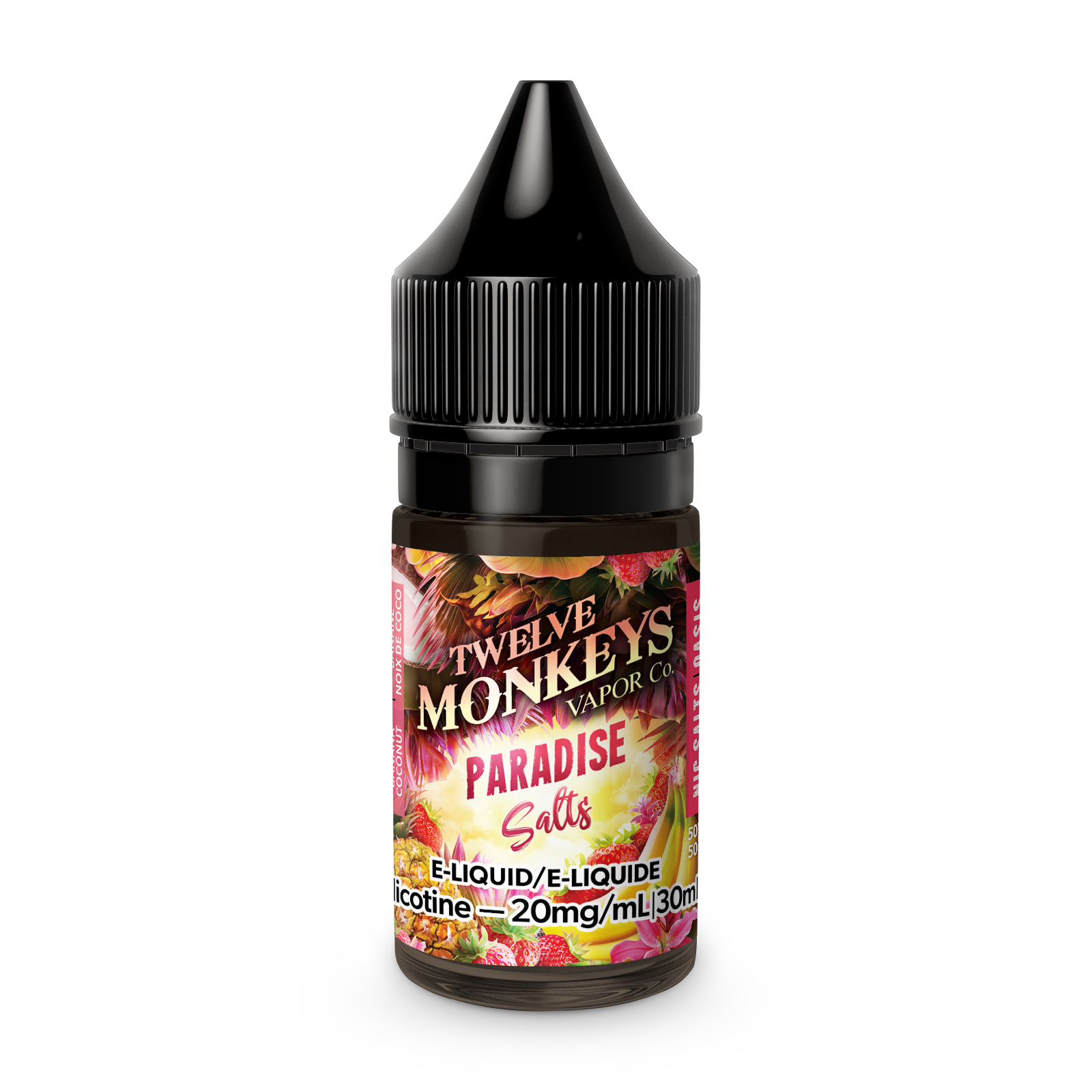 Twelve Monkeys Nic Salts, Vape Juice - 10 or 20mg/mL, 30ml