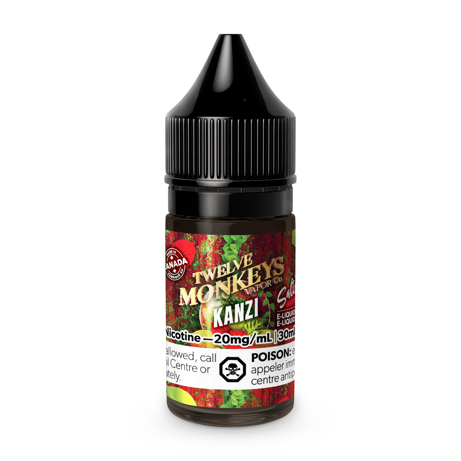 Twelve Monkeys Nic Salts, Vape Juice - 10 or 20mg/mL, 30ml