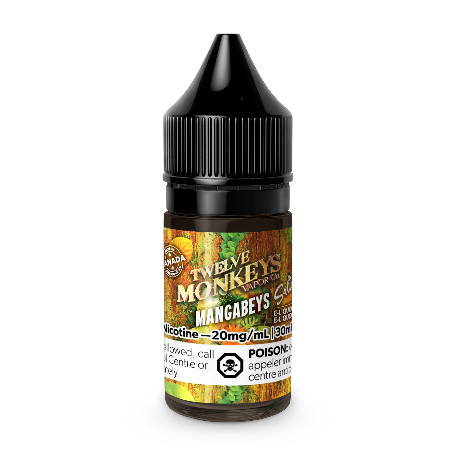 Twelve Monkeys Nic Salts, Vape Juice - 10 or 20mg/mL, 30ml