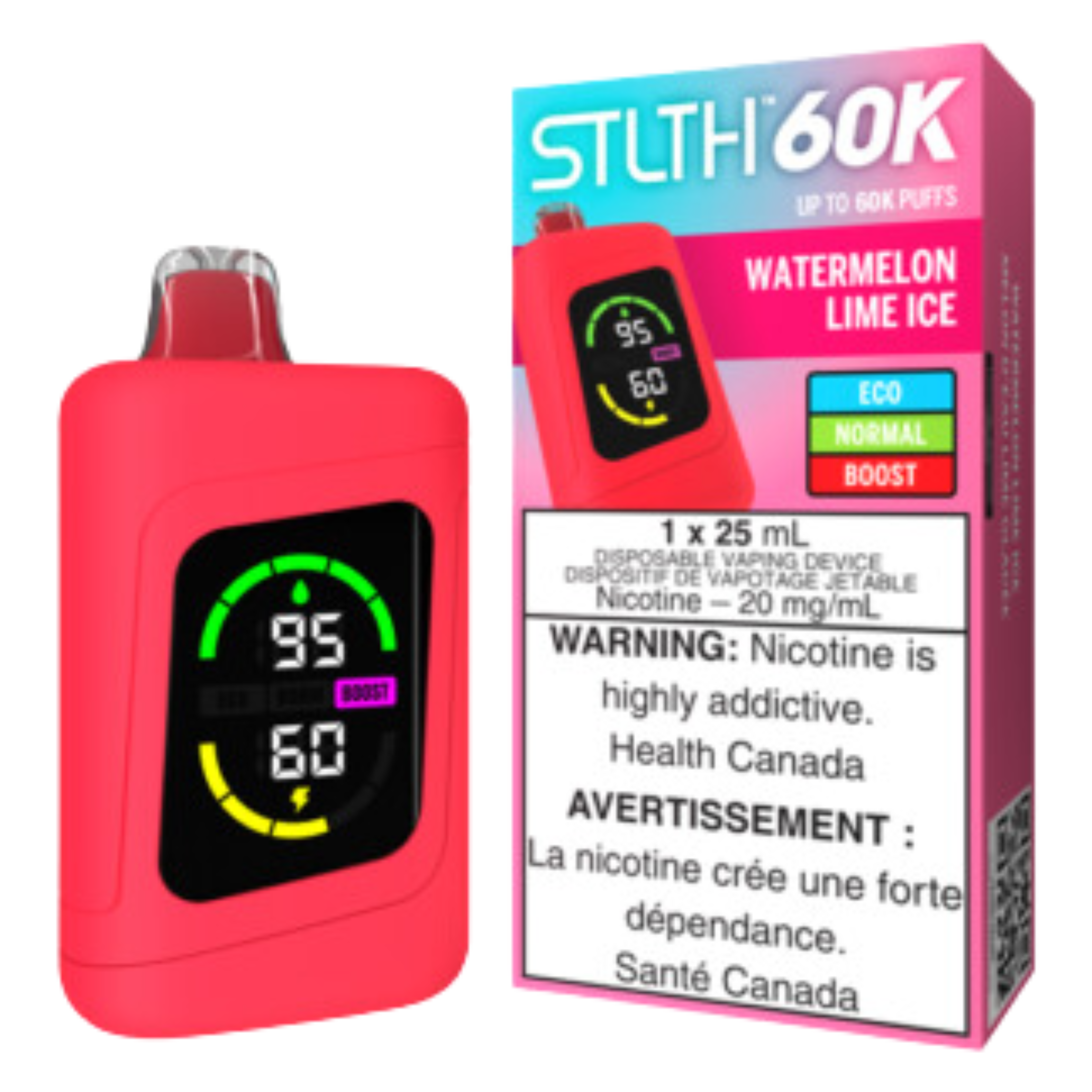 STLTH TITAN 60K Disposable Rechargeable Vape, 20mg/mL