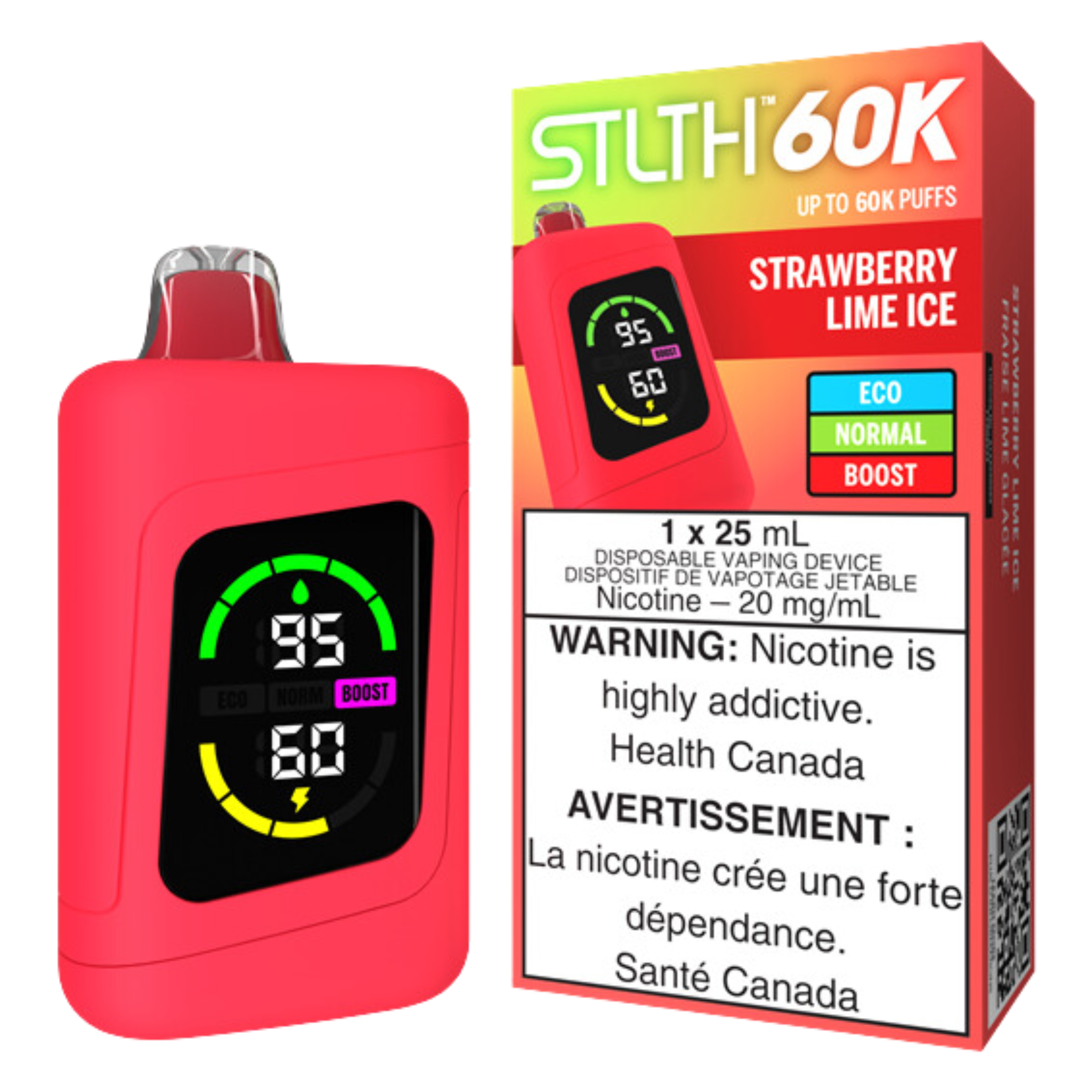 STLTH TITAN 60K Disposable Rechargeable Vape, 20mg/mL