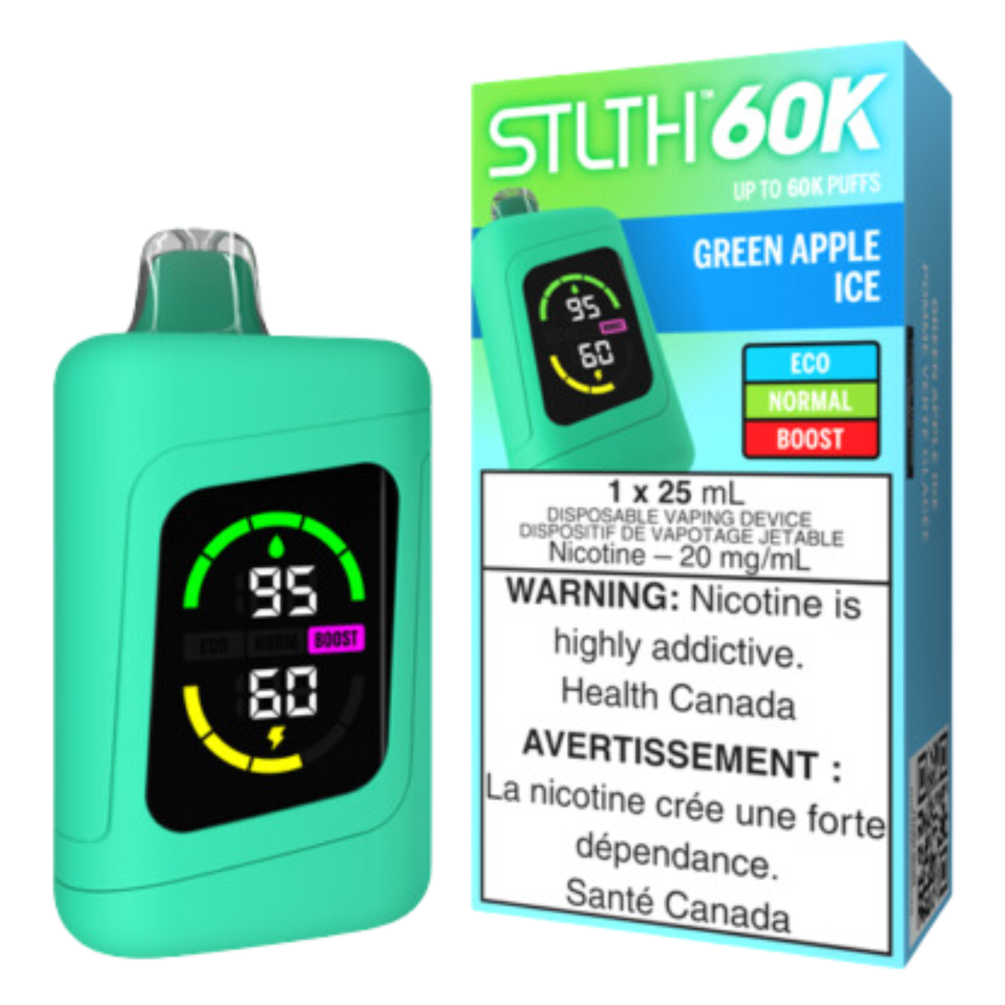 STLTH TITAN 60K Disposable Rechargeable Vape, 20mg/mL