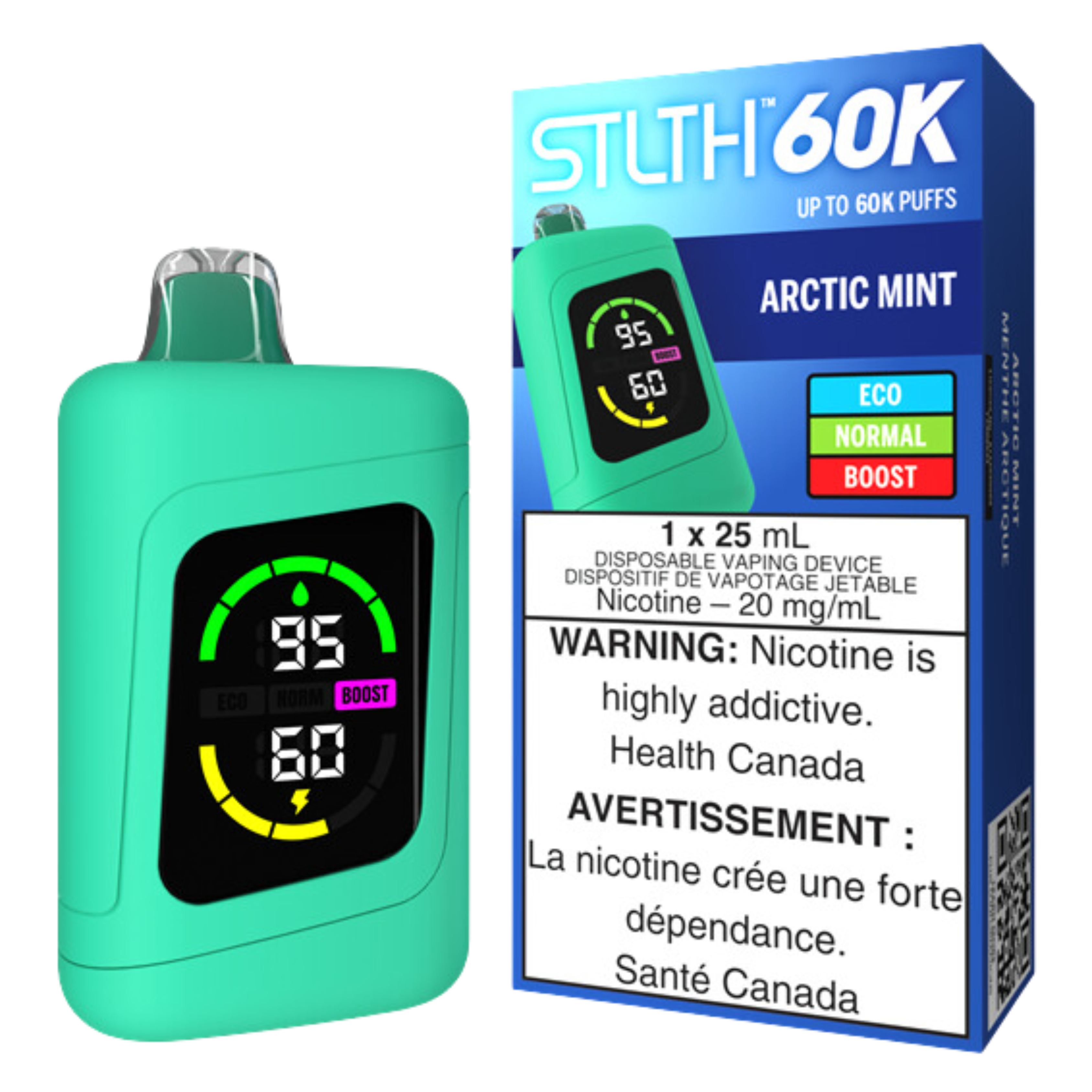 STLTH TITAN 60K Disposable Rechargeable Vape, 20mg/mL