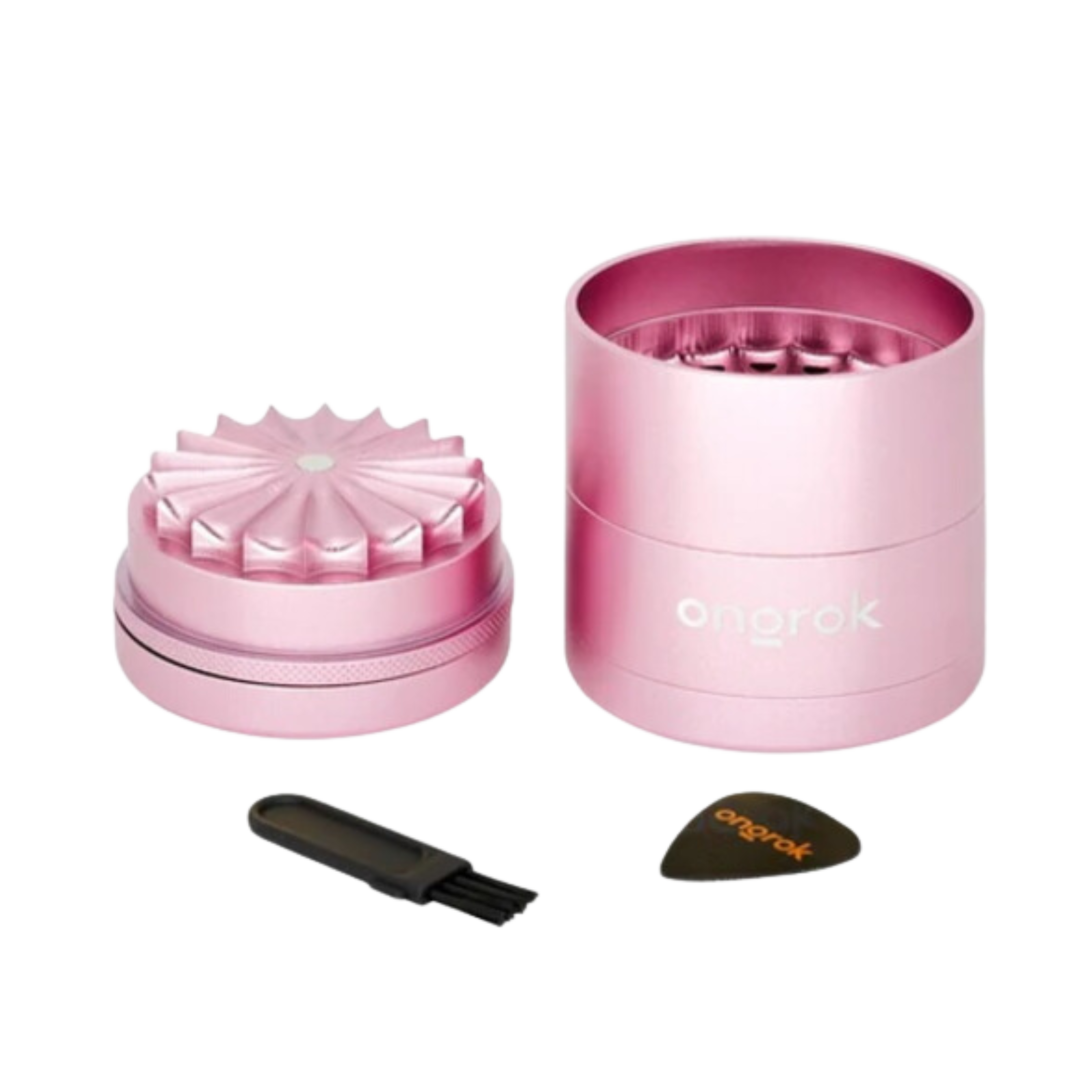 ONGROK 5-Piece Flower Petal Toothless Grinder with Storage