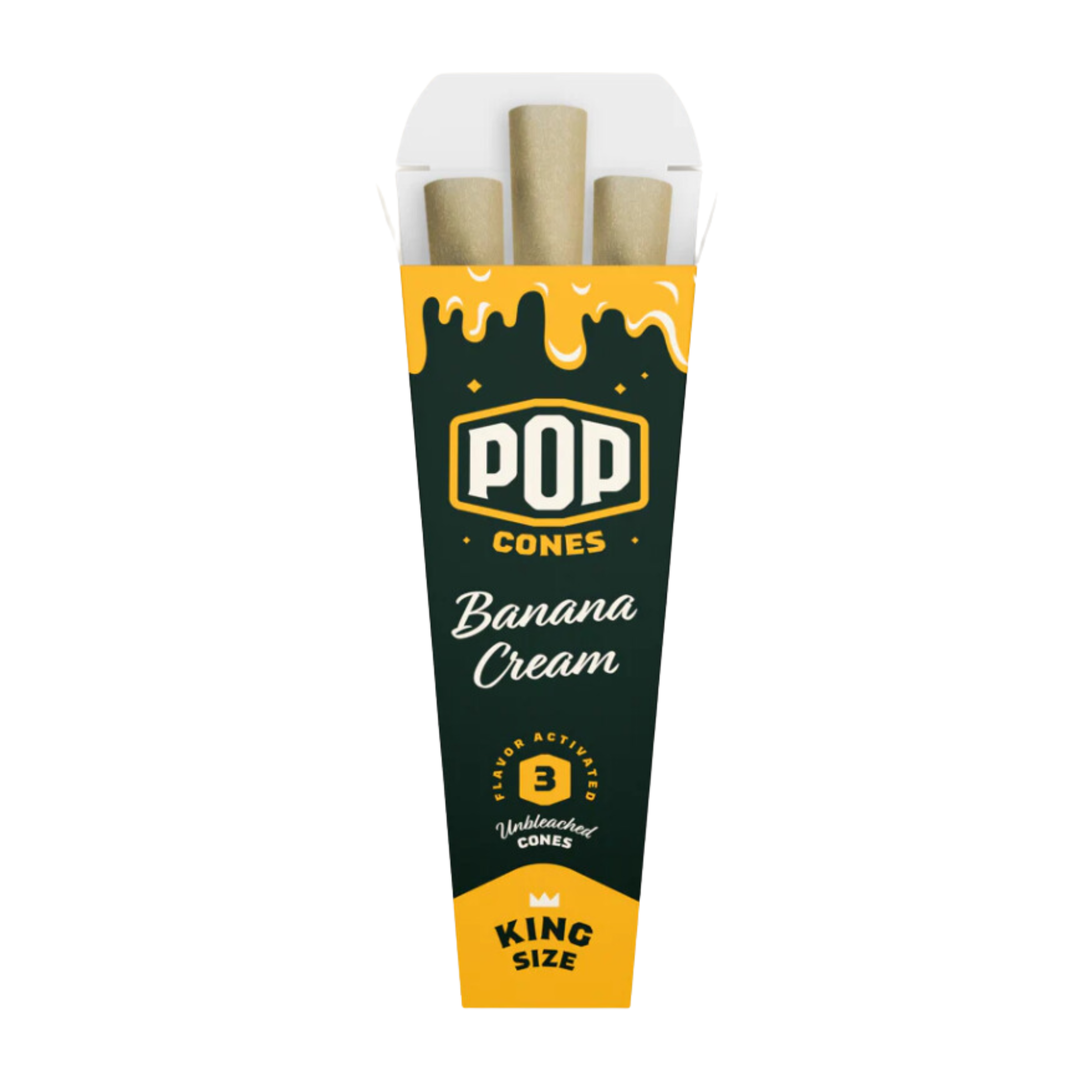 POP CONES King Size Unbleached Flavoured Cones