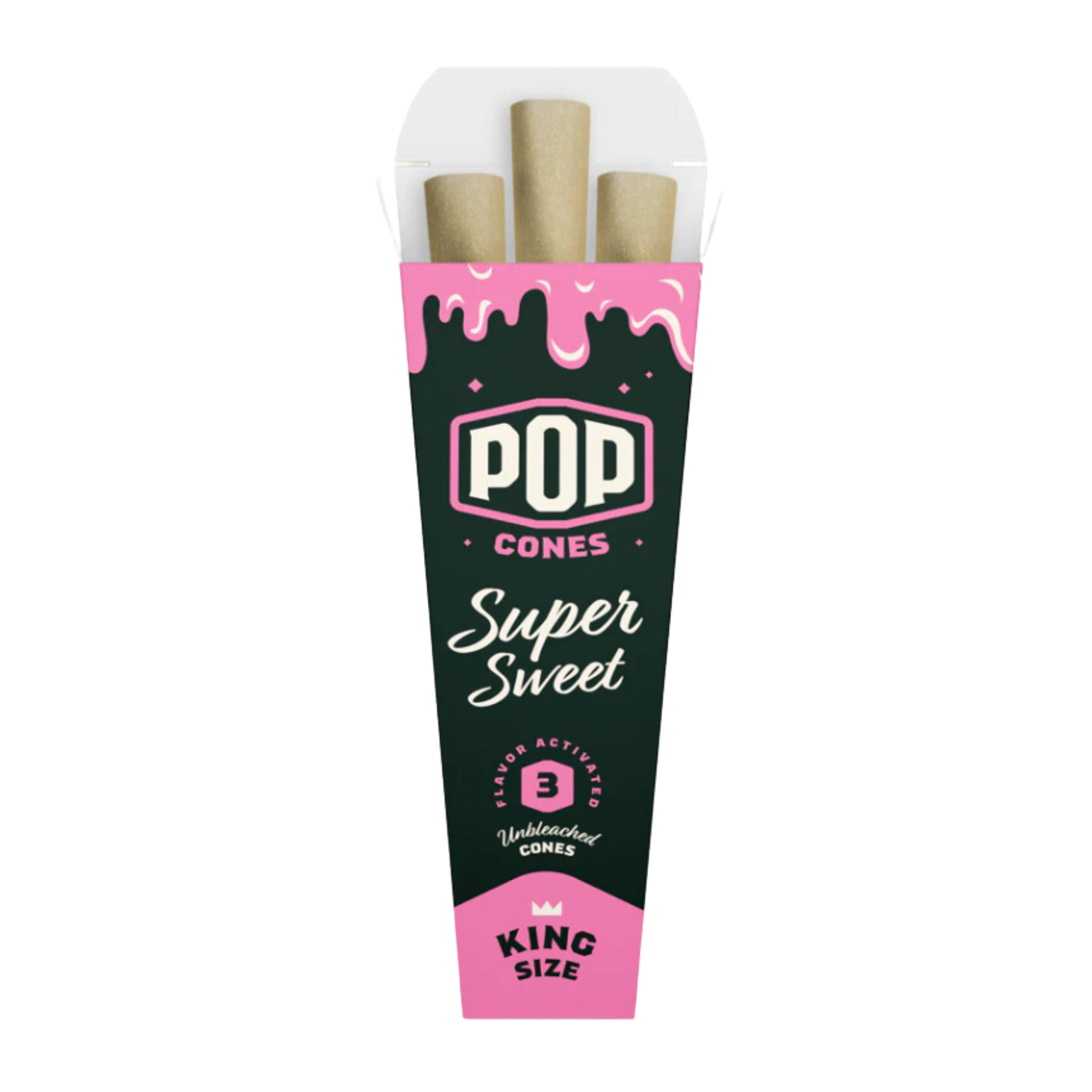 POP CONES King Size Unbleached Flavoured Cones