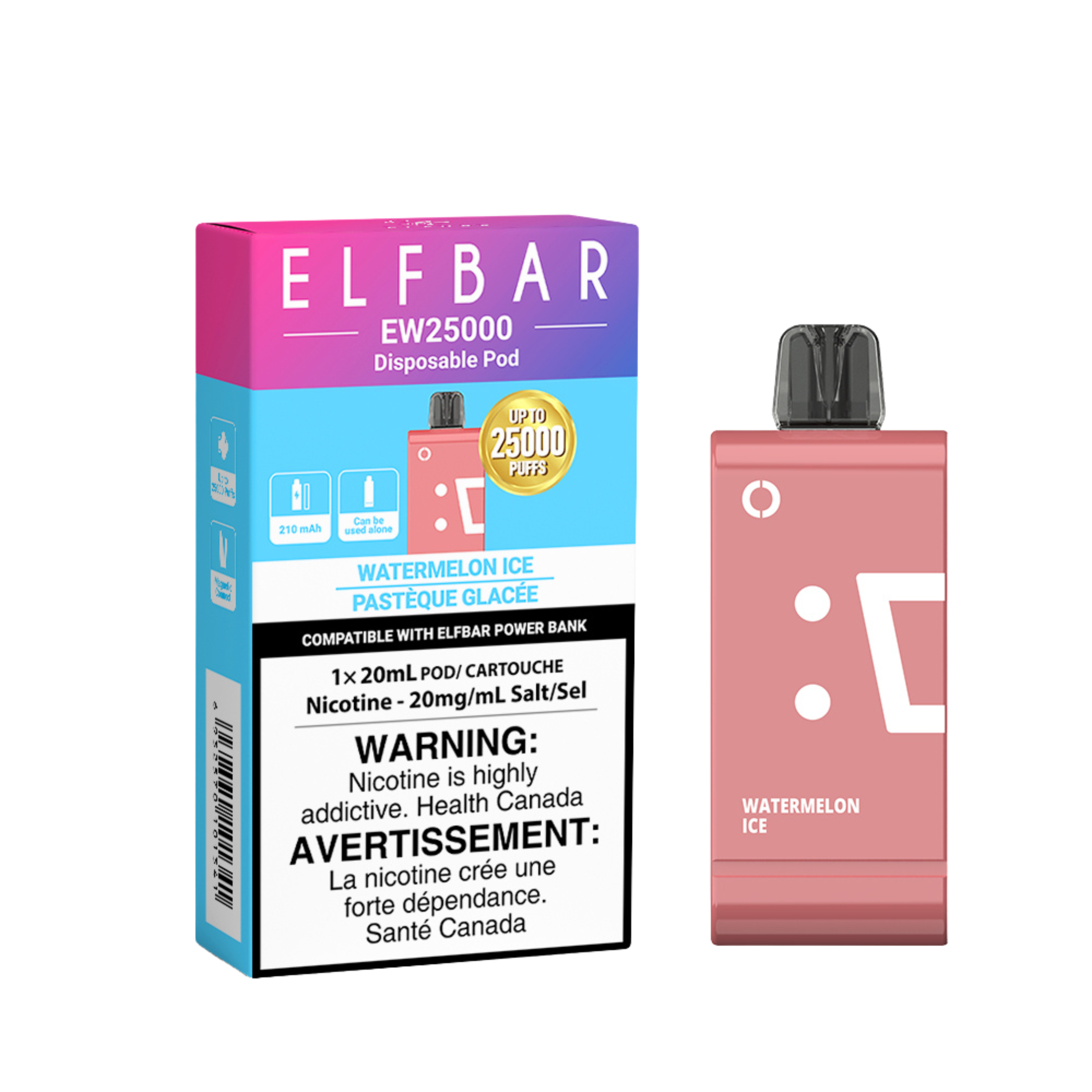 ELF BAR EW25K 25K Disposable Vape Pods, 20mg/mL