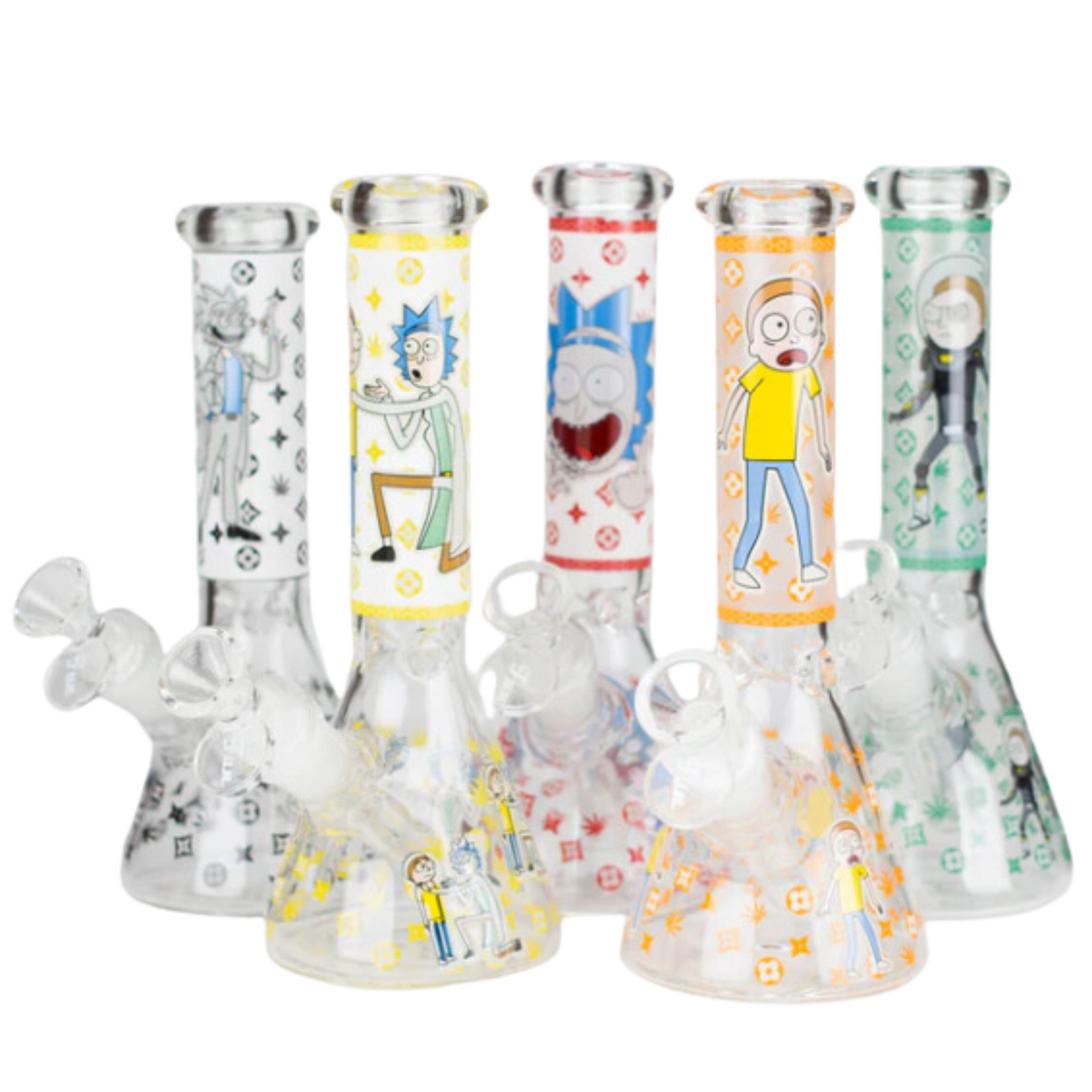 Glow-in-the-Dark 8" Rick & Morty Glass Bong