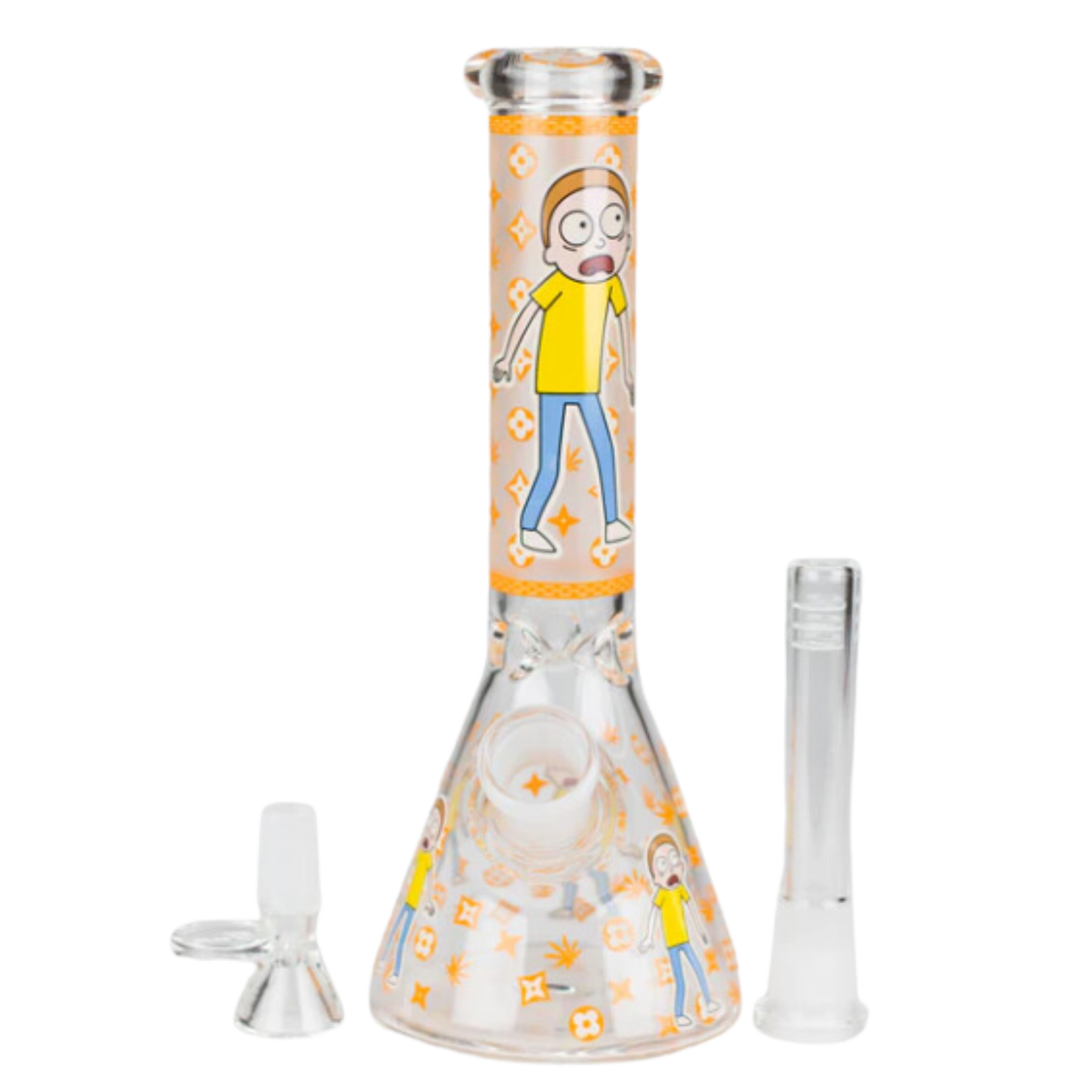 Glow-in-the-Dark 8" Rick & Morty Glass Bong