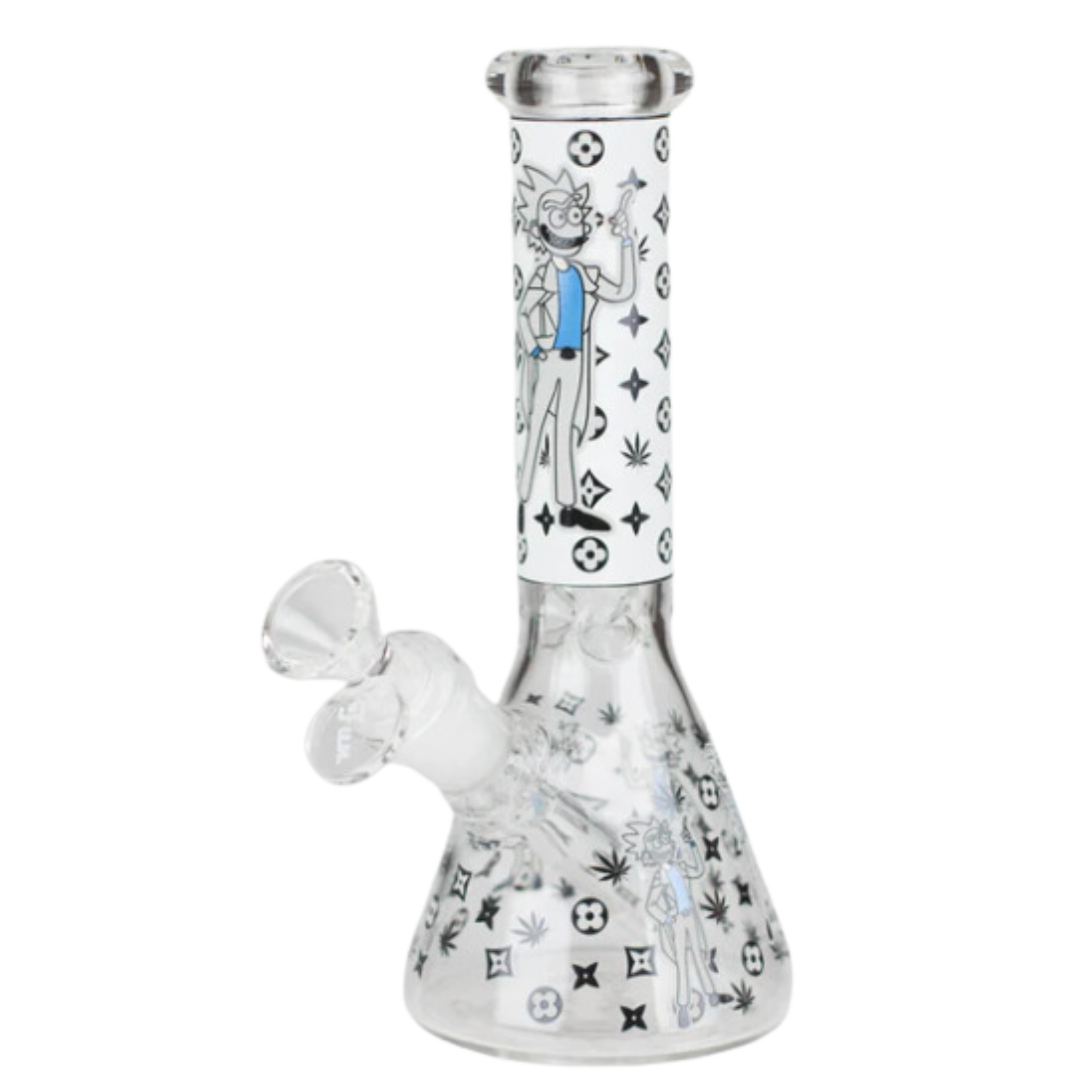 Glow-in-the-Dark 8" Rick & Morty Glass Bong