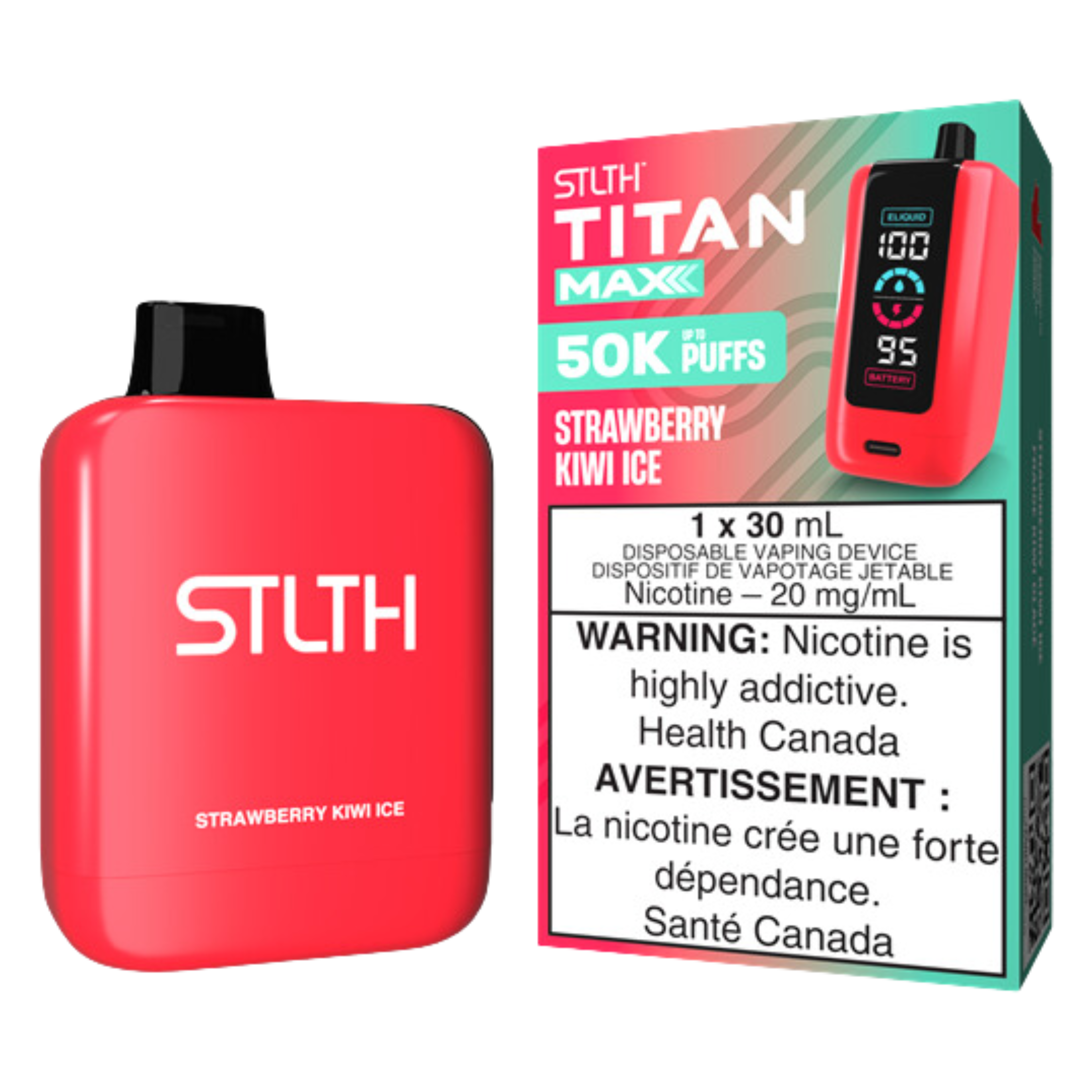 STLTH TITAN MAX 50K Disposable Rechargeable Vape, 20mg/mL