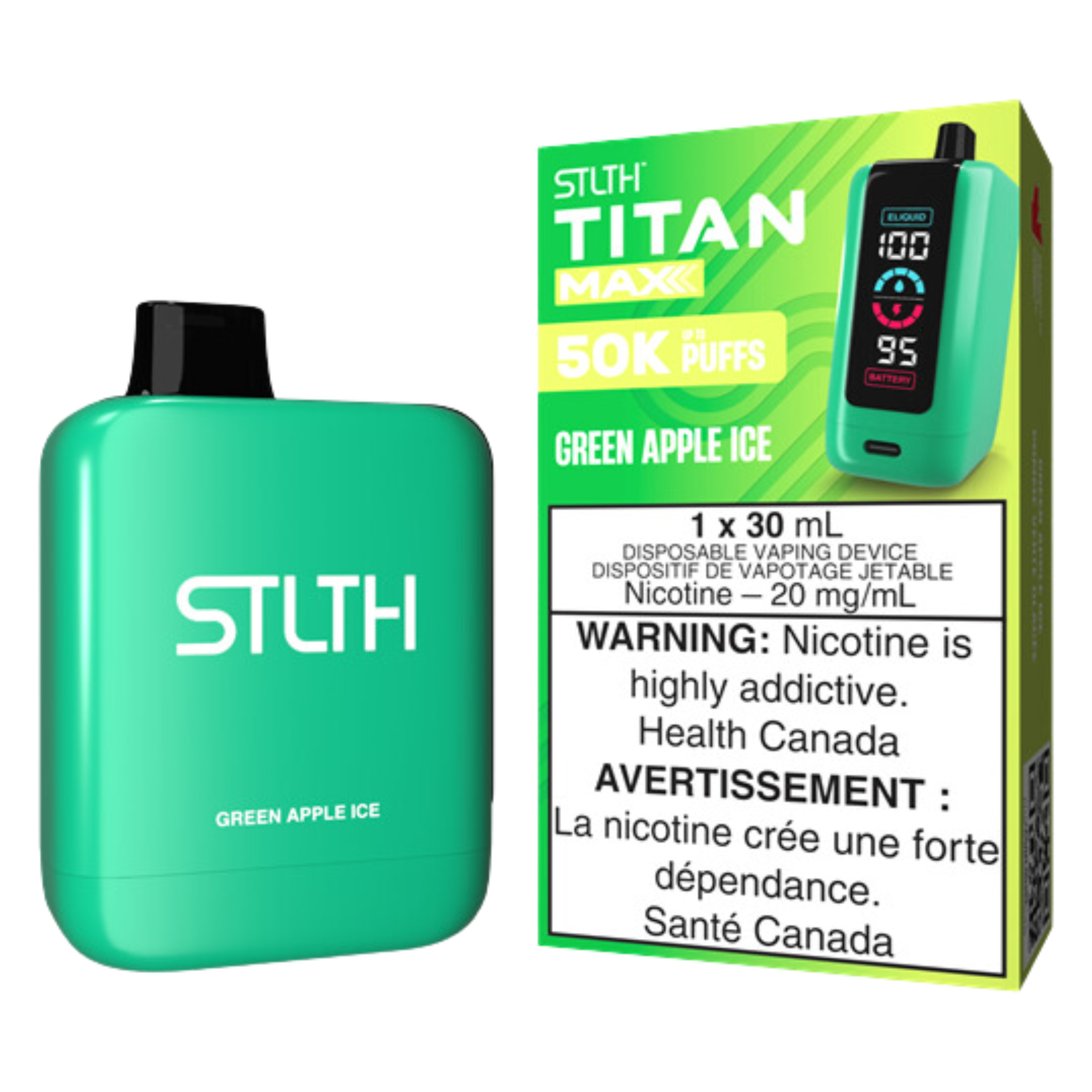 STLTH TITAN MAX 50K Disposable Rechargeable Vape, 20mg/mL