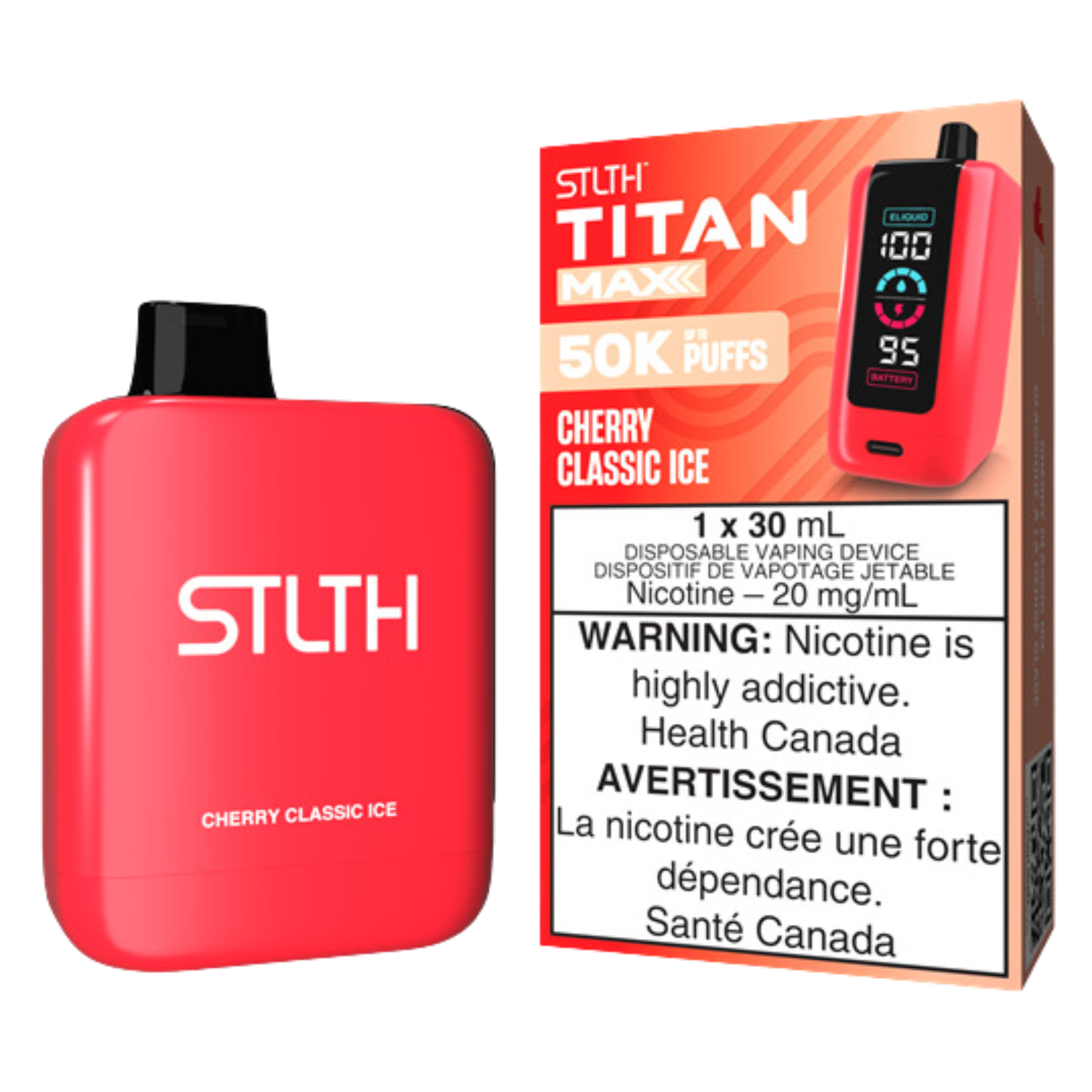 STLTH TITAN MAX 50K Disposable Rechargeable Vape, 20mg/mL