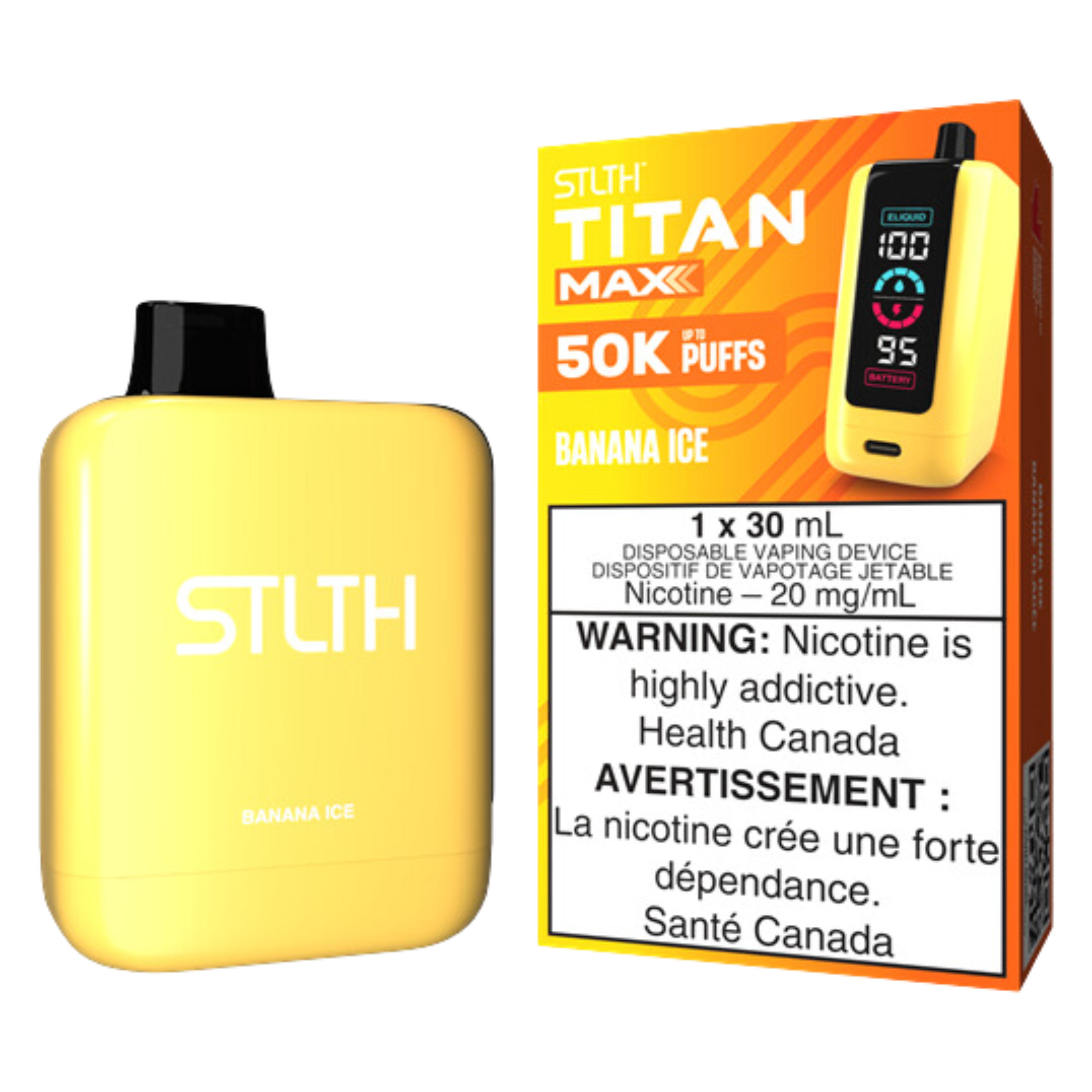 STLTH TITAN MAX 50K Disposable Rechargeable Vape, 20mg/mL