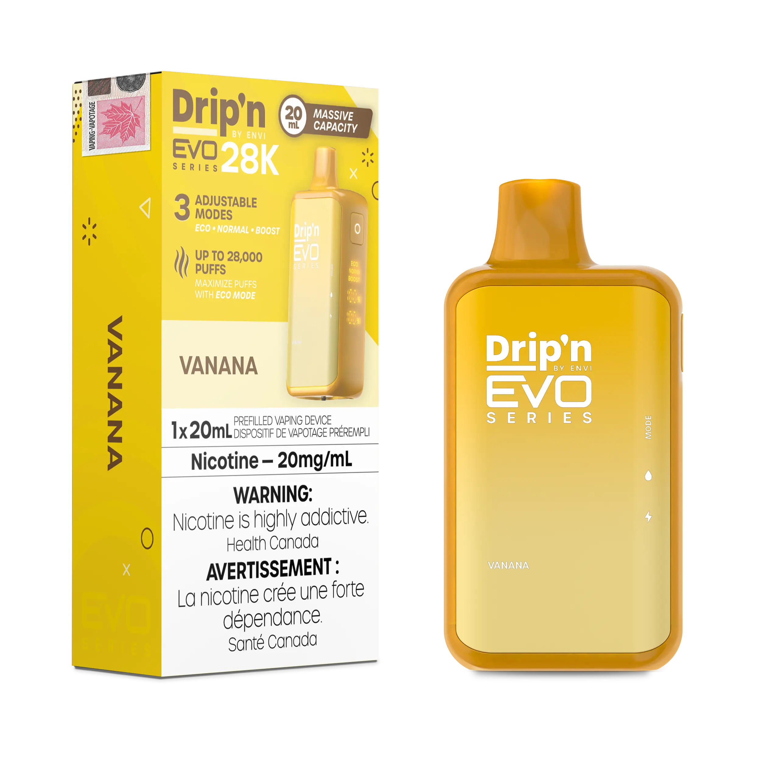 Drip'n by Envi: EVO 28K Disposable Rechargeable Vape, 20ml