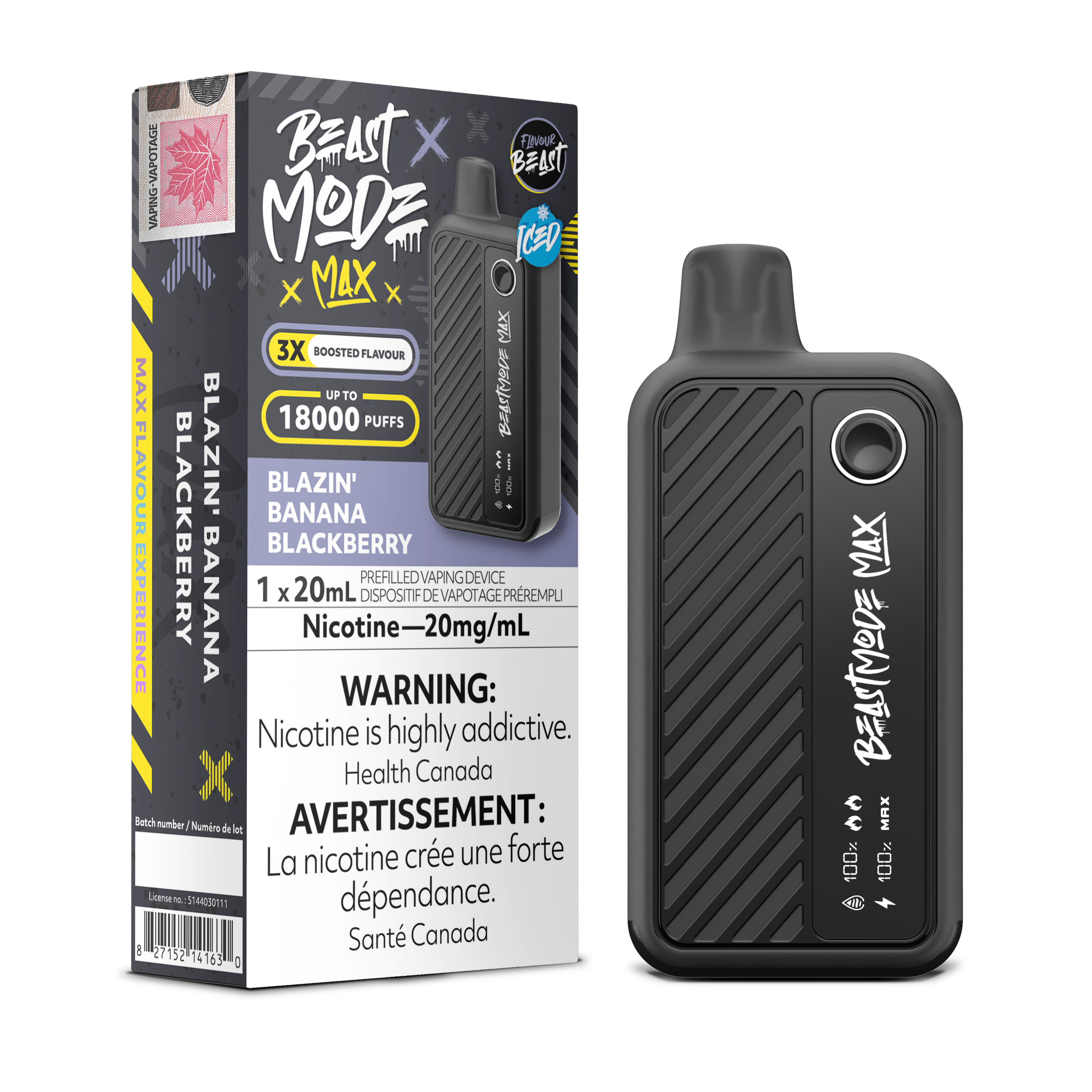 Flavour Beast Mode MAX 18K Disposable Rechargeable Vape, 20ml