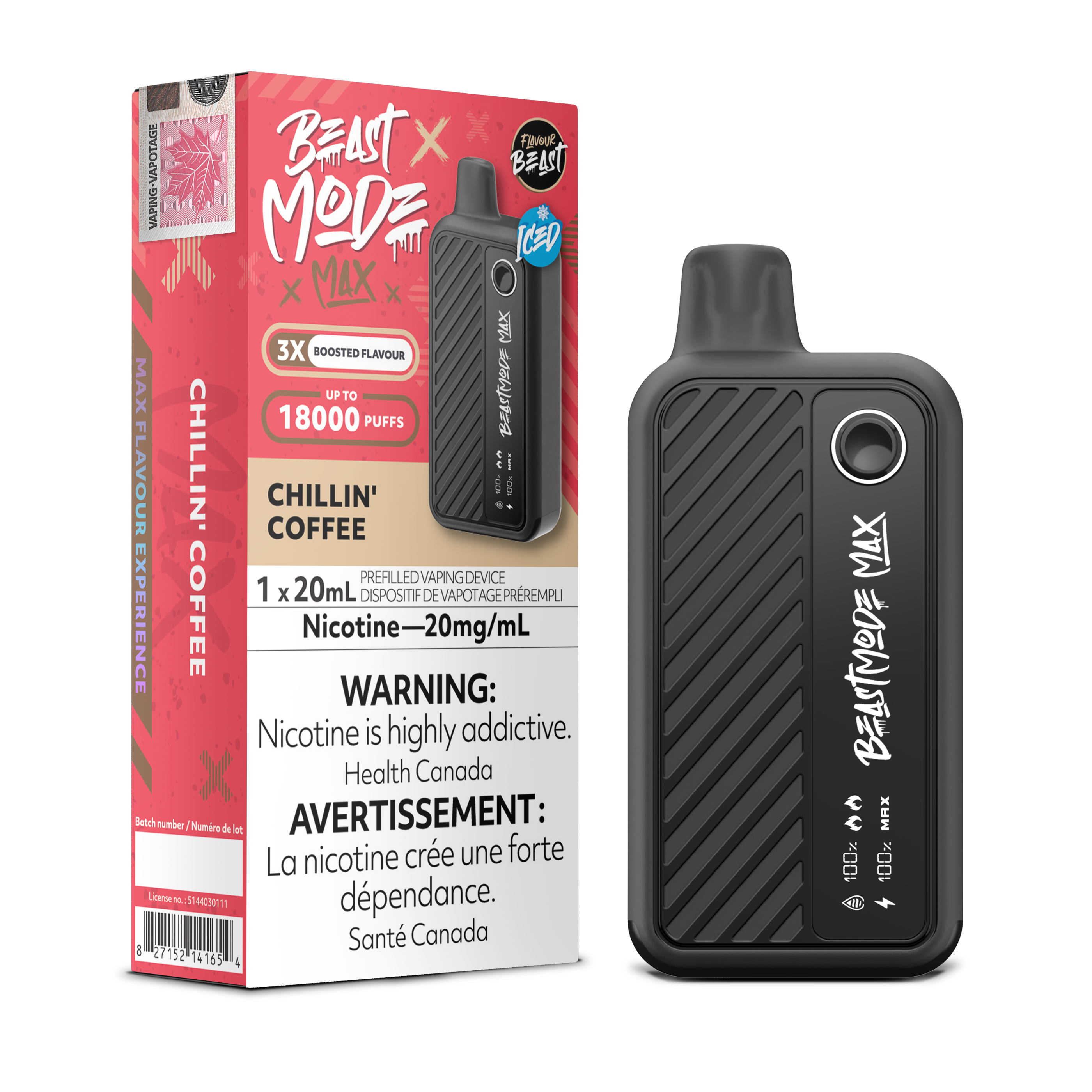 Flavour Beast Mode MAX 18K Disposable Rechargeable Vape, 20ml