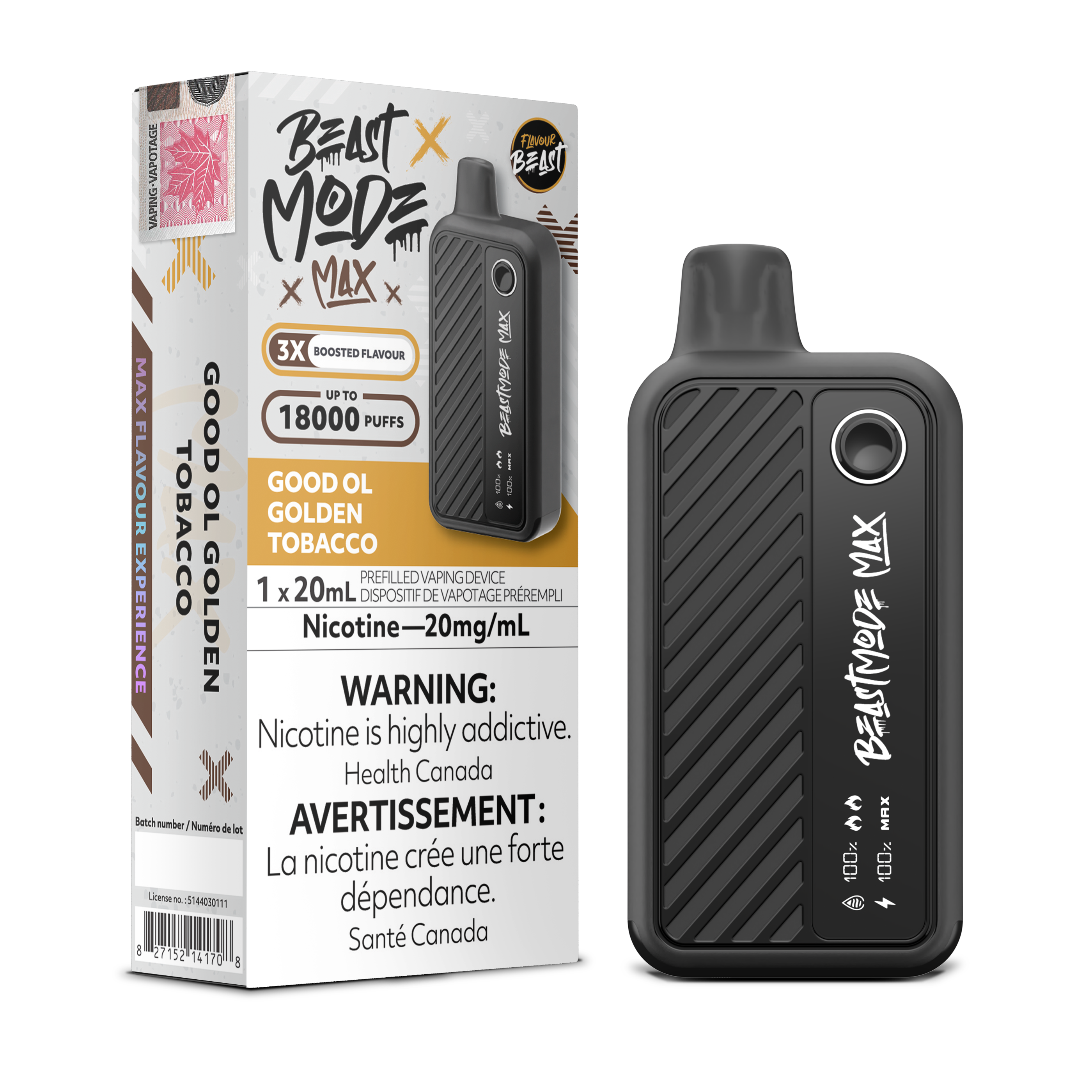 Flavour Beast Mode MAX 18K Disposable Rechargeable Vape, 20ml