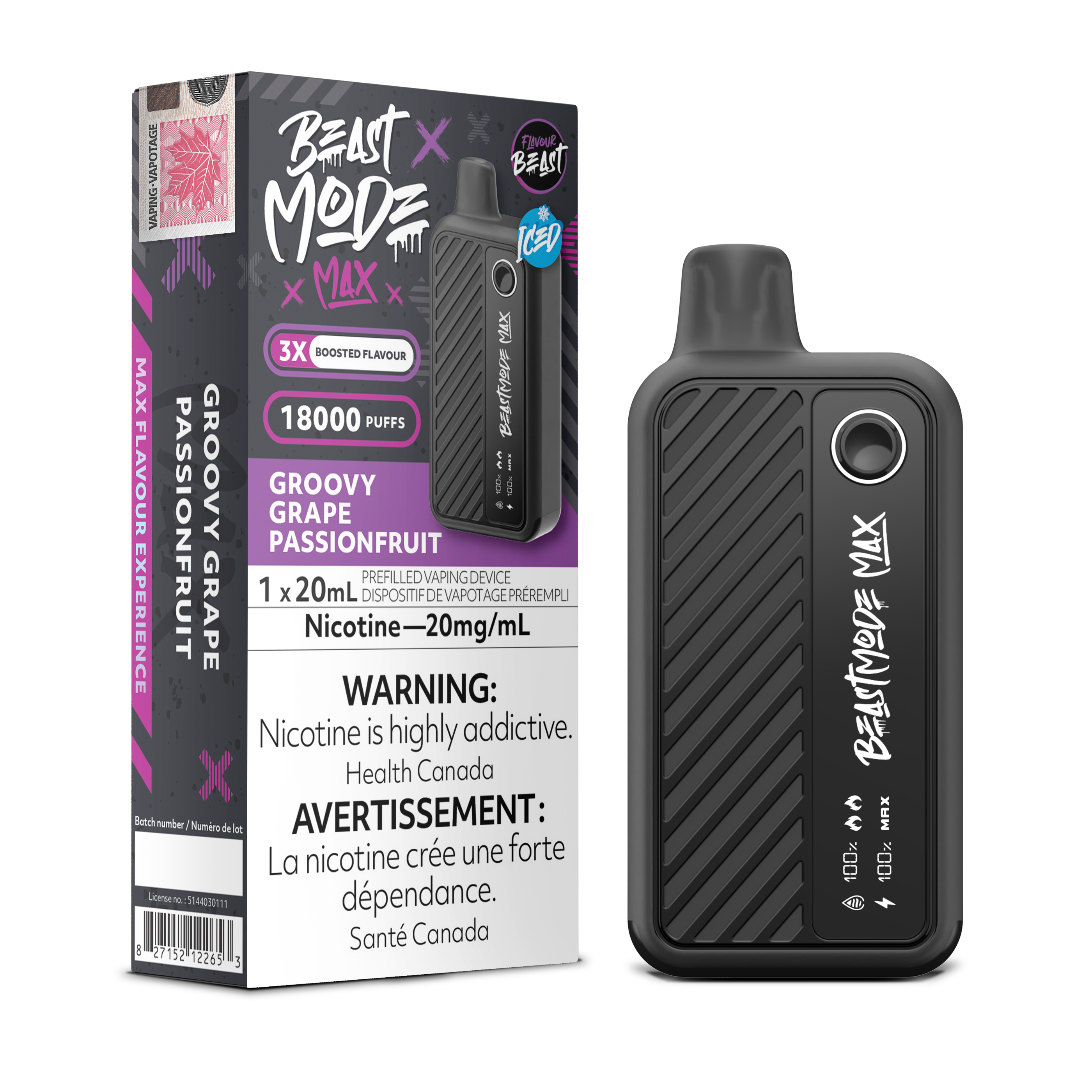 Flavour Beast Mode MAX 18K Disposable Rechargeable Vape, 20ml