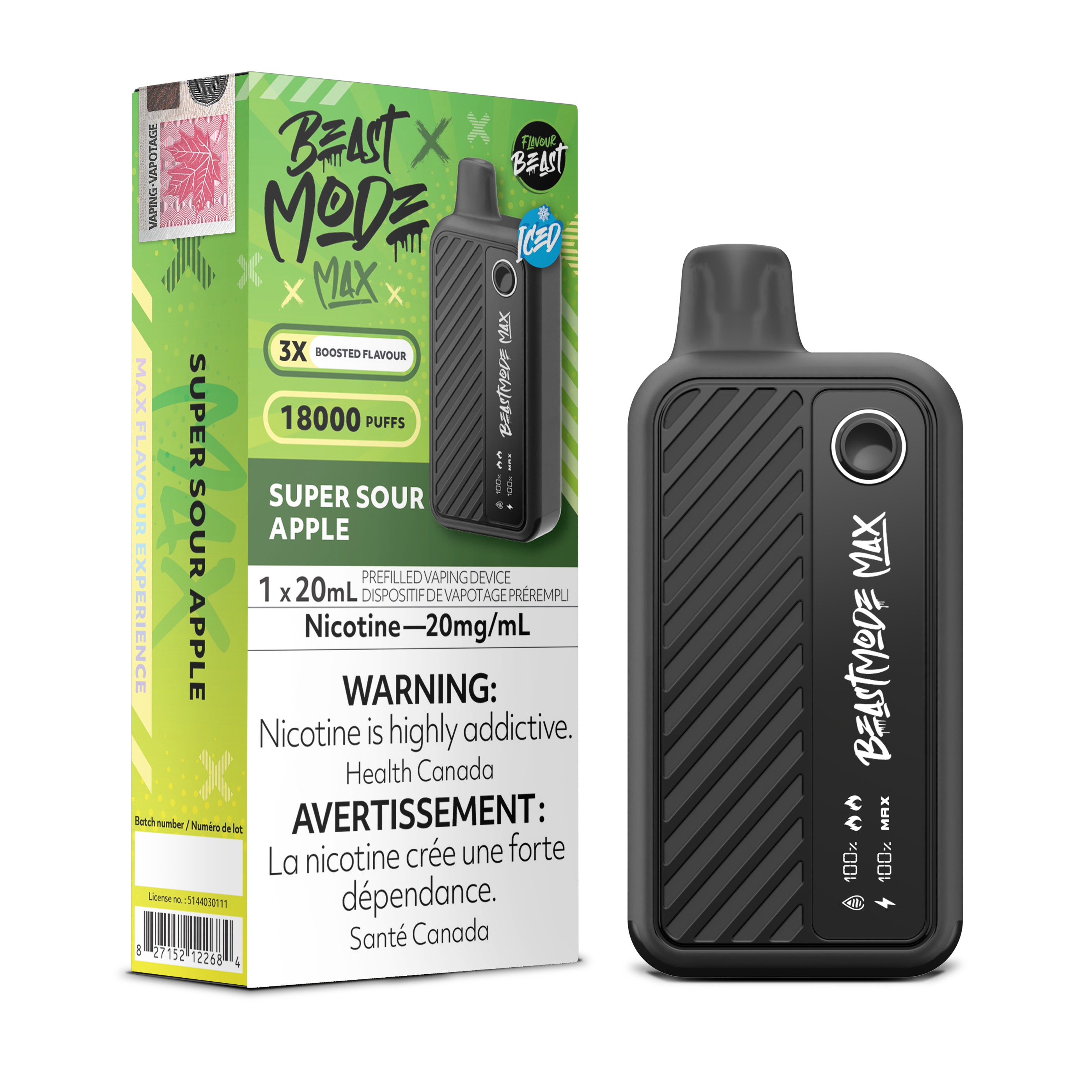 Flavour Beast Mode MAX 18K Disposable Rechargeable Vape, 20ml