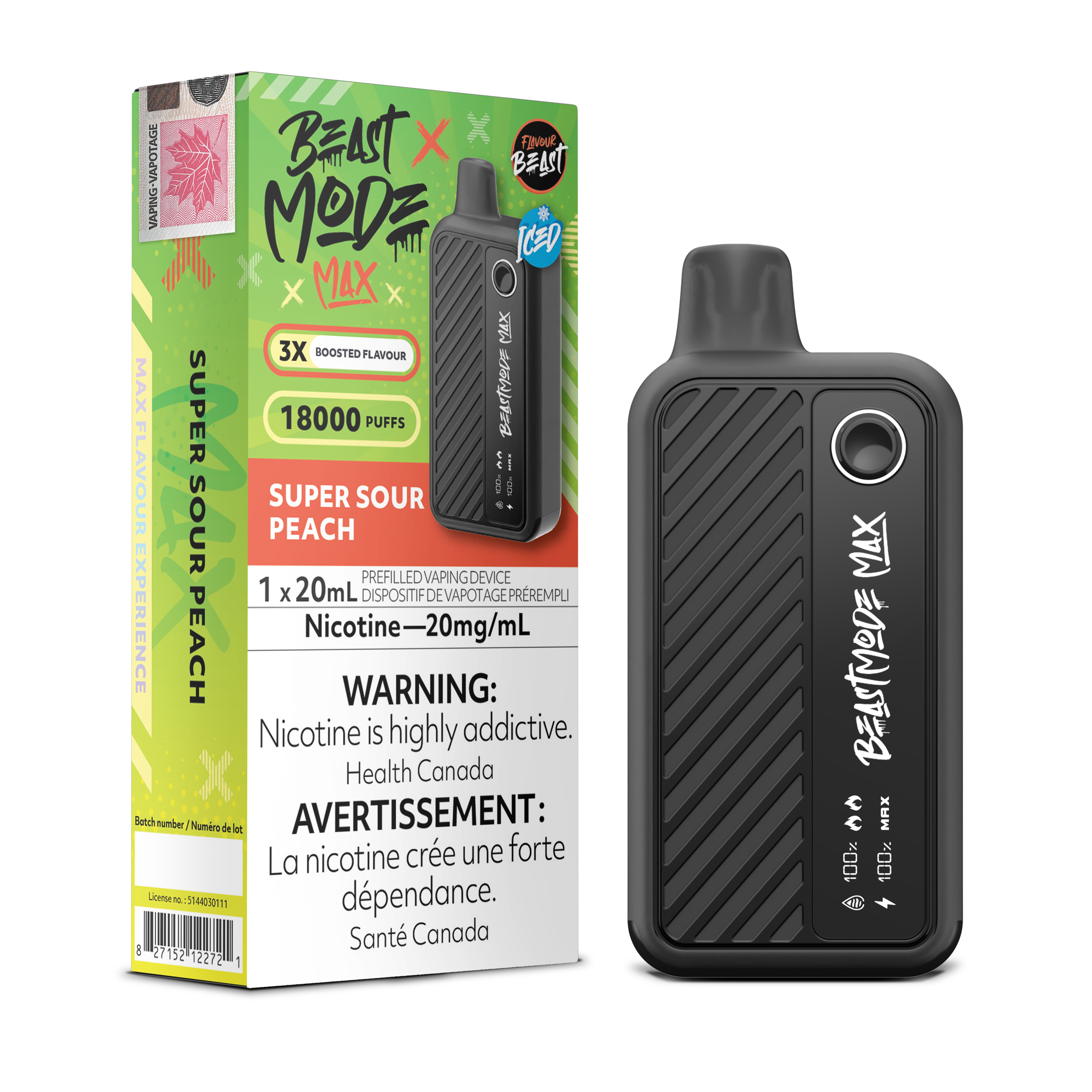 Flavour Beast Mode MAX 18K Disposable Rechargeable Vape, 20ml