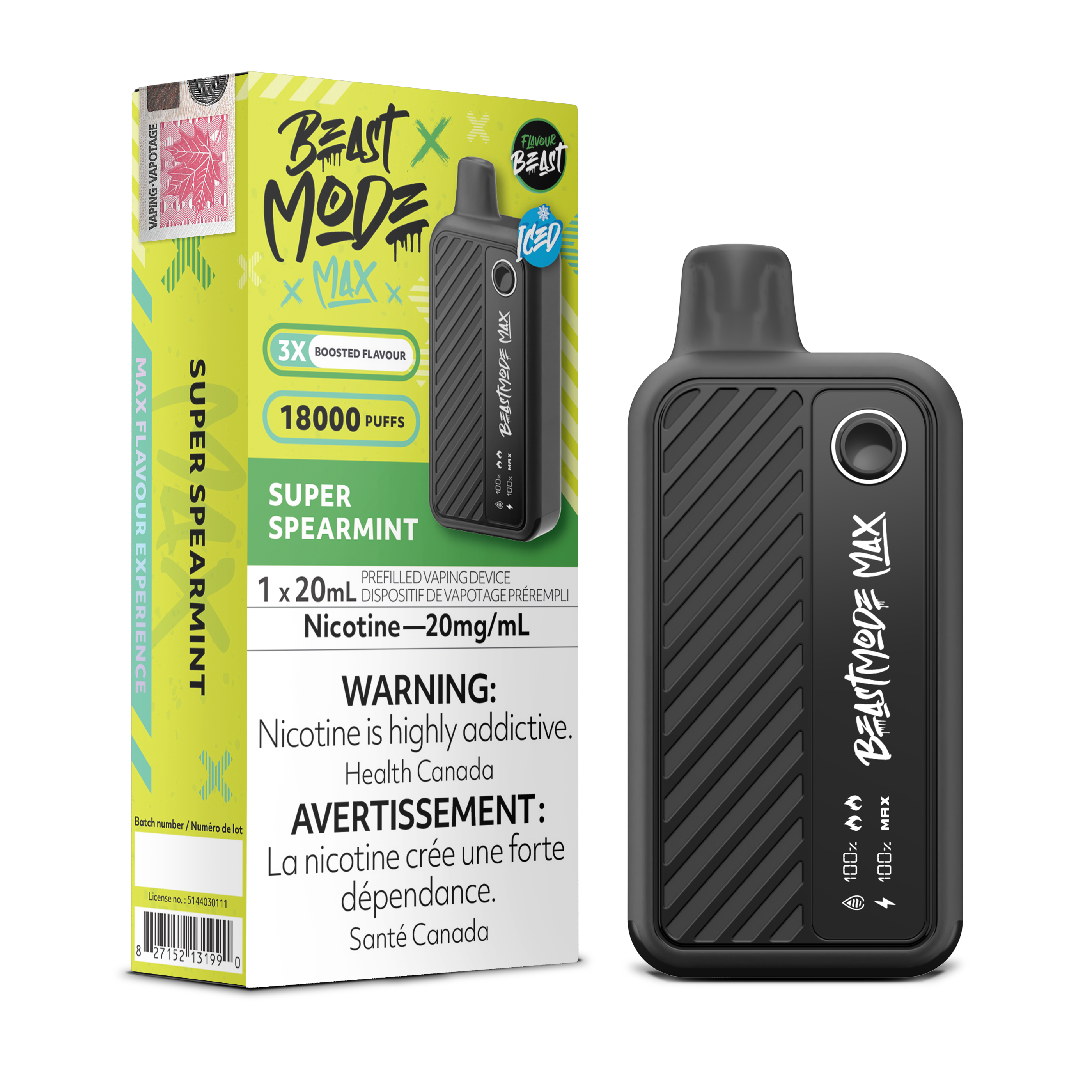 Flavour Beast Mode MAX 18K Disposable Rechargeable Vape, 20ml