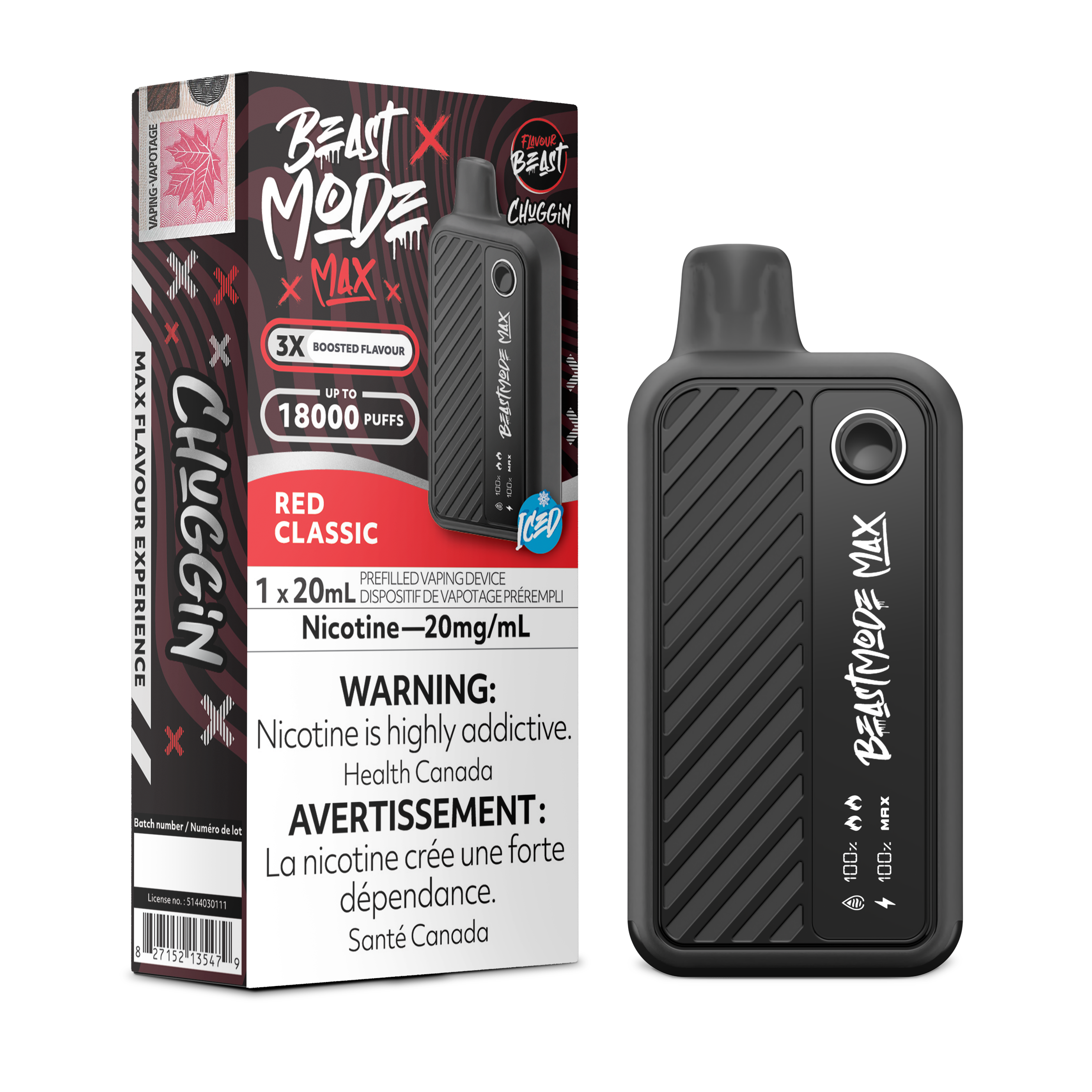 Flavour Beast Mode MAX 18K Disposable Rechargeable Vape, 20ml