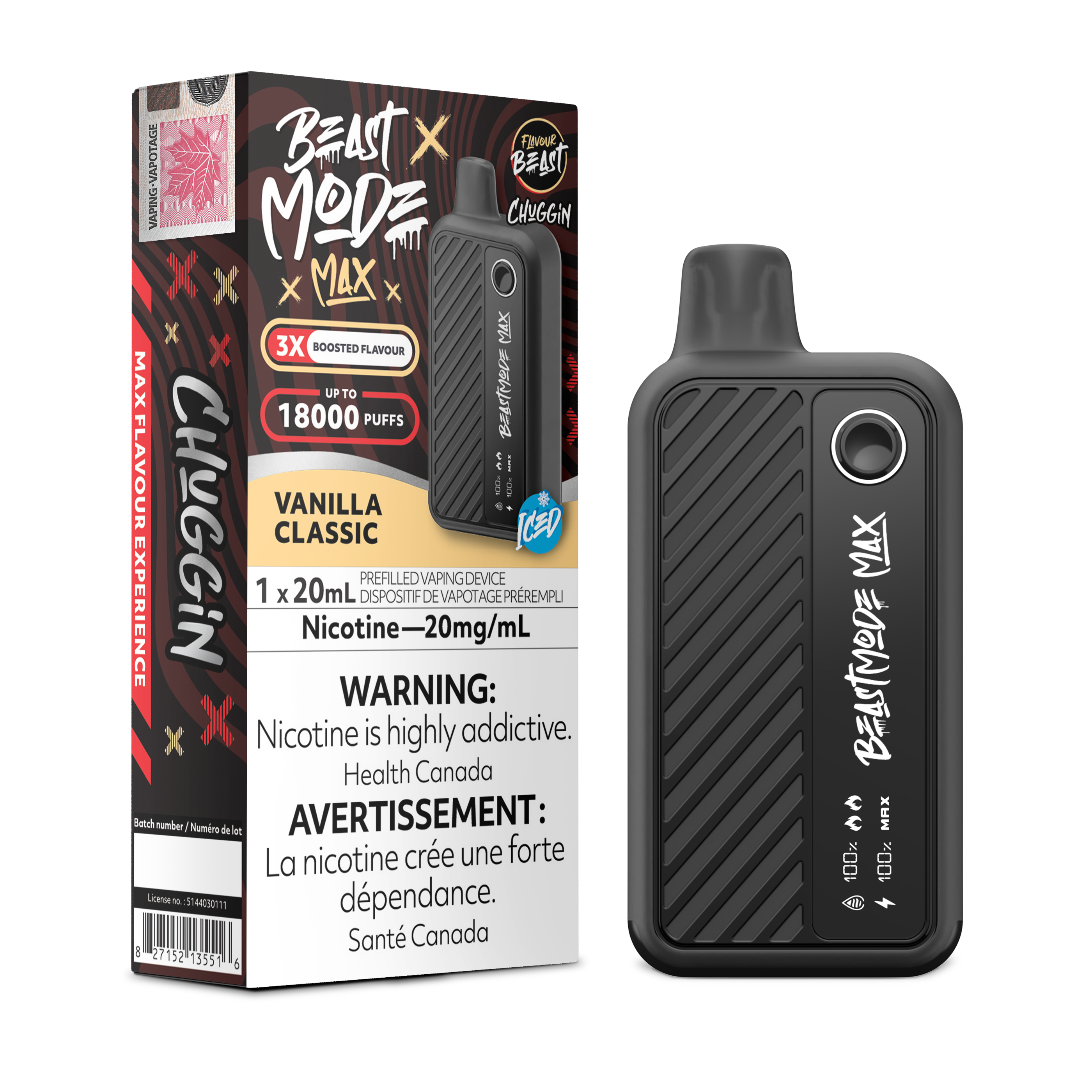 Flavour Beast Mode MAX 18K Disposable Rechargeable Vape, 20ml