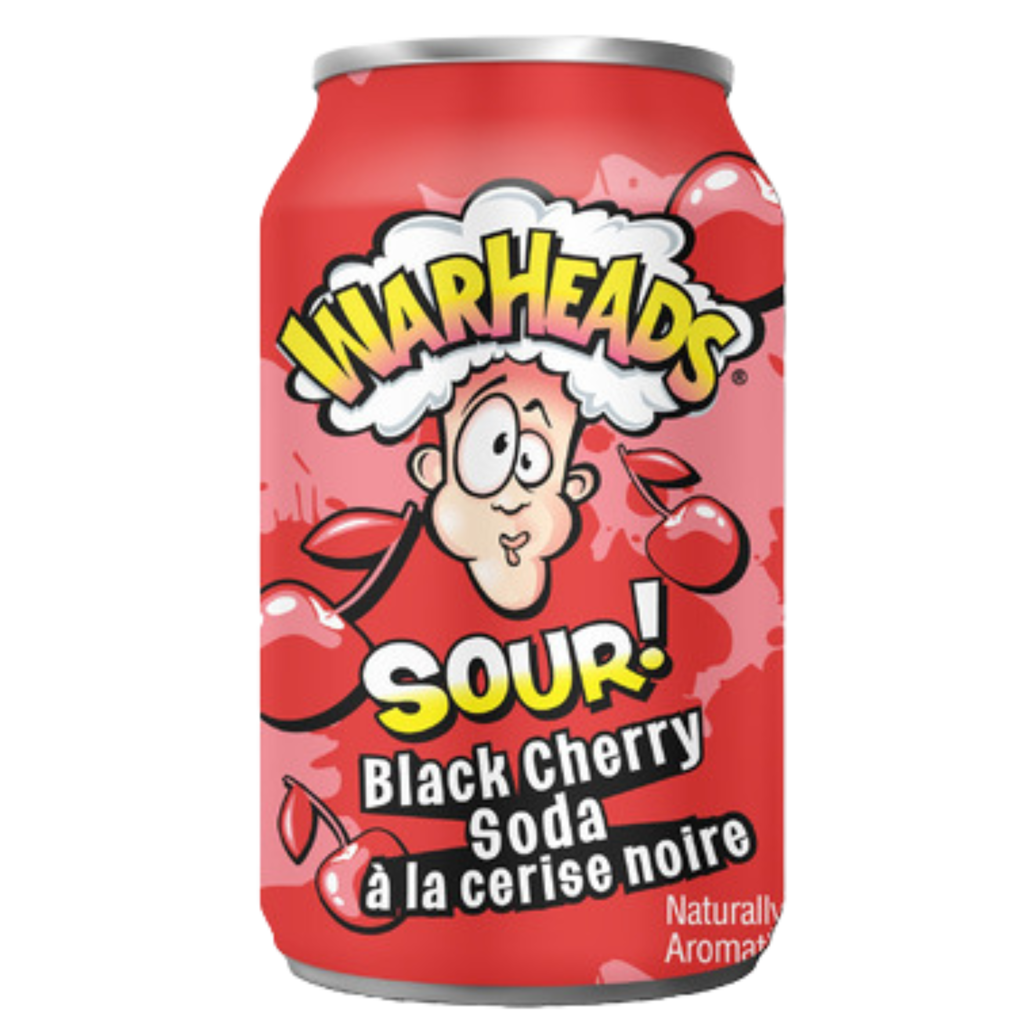 WARHEADS Sour Black Cherry Soda, 355mL