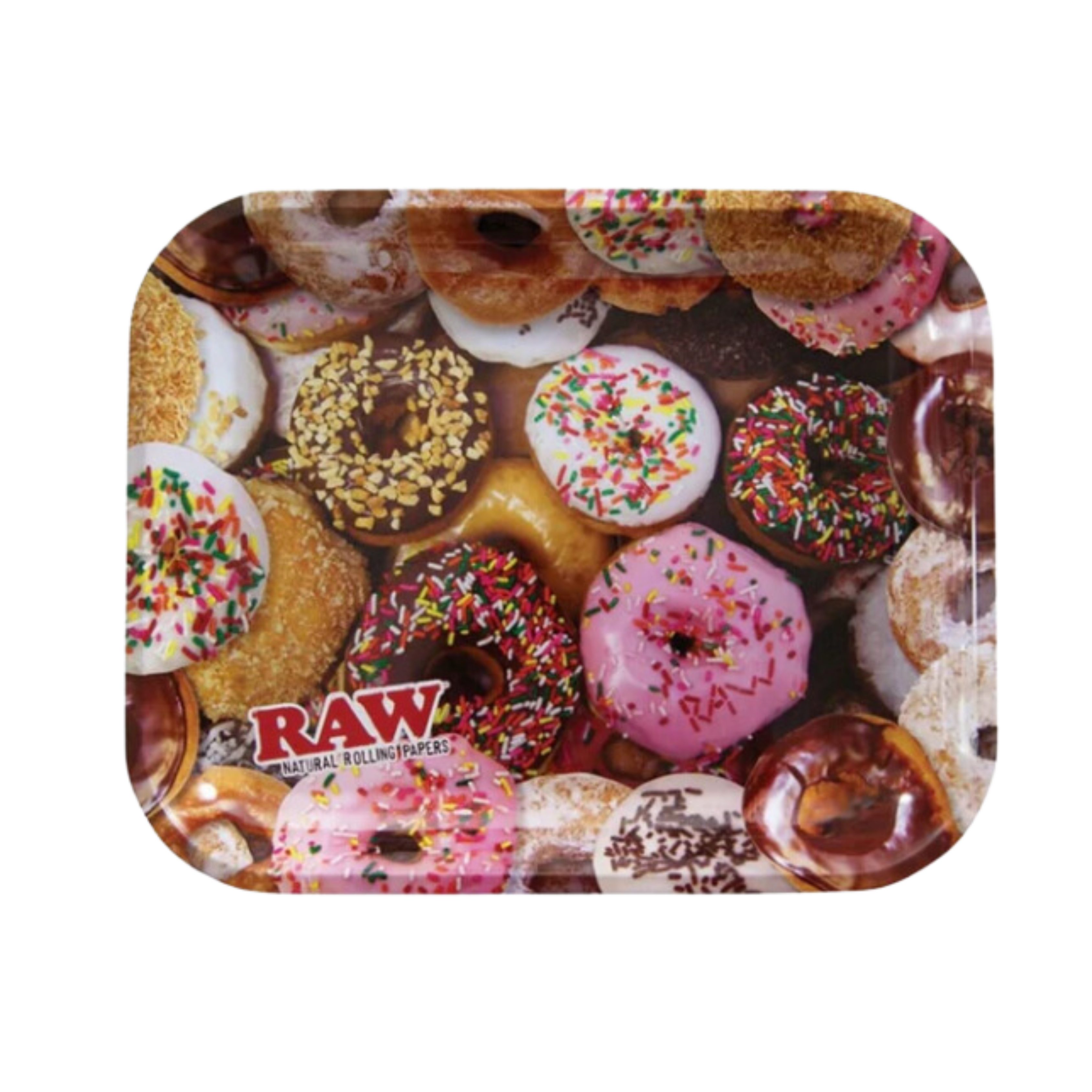 RAW Donut Metal Rolling Tray - Large (14 x 11 Inch)