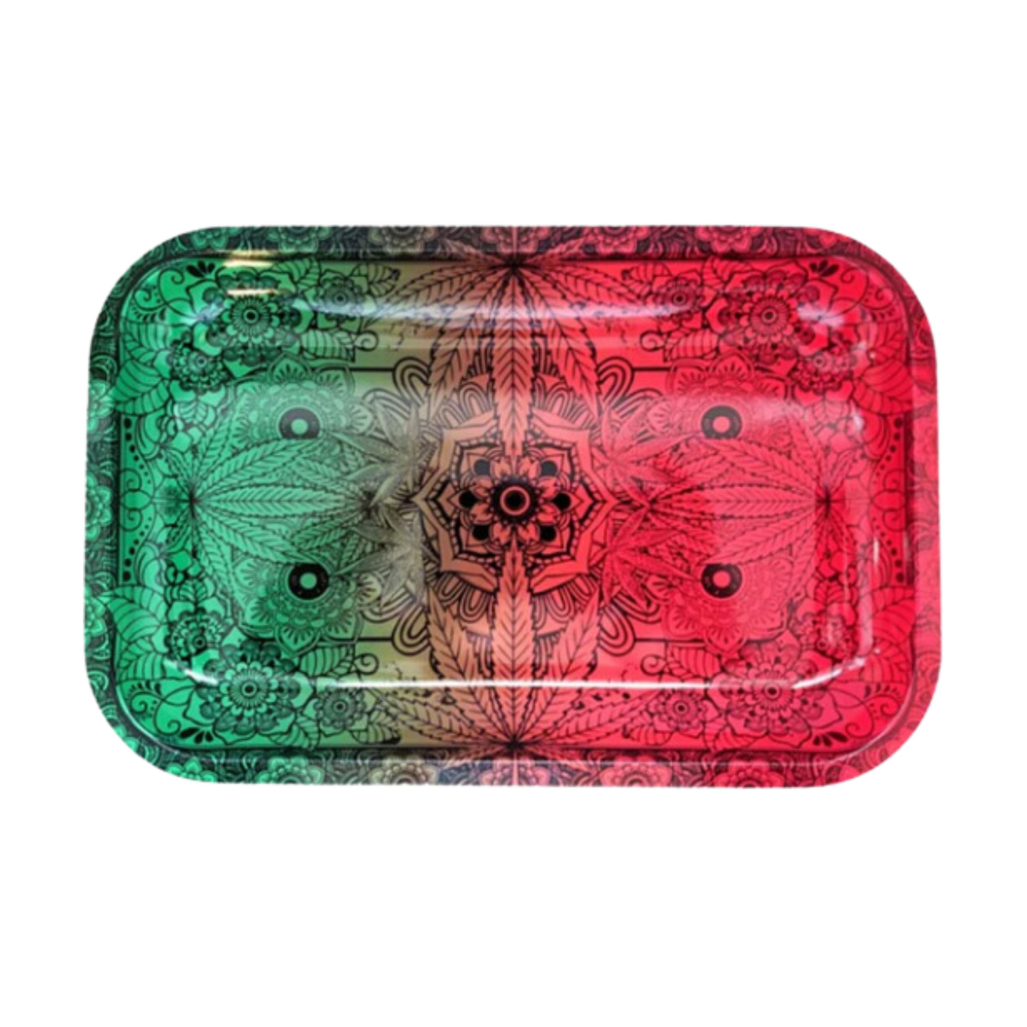 Mandala 2 Metal Rolling Tray - Small (7 x 5.5 Inch)