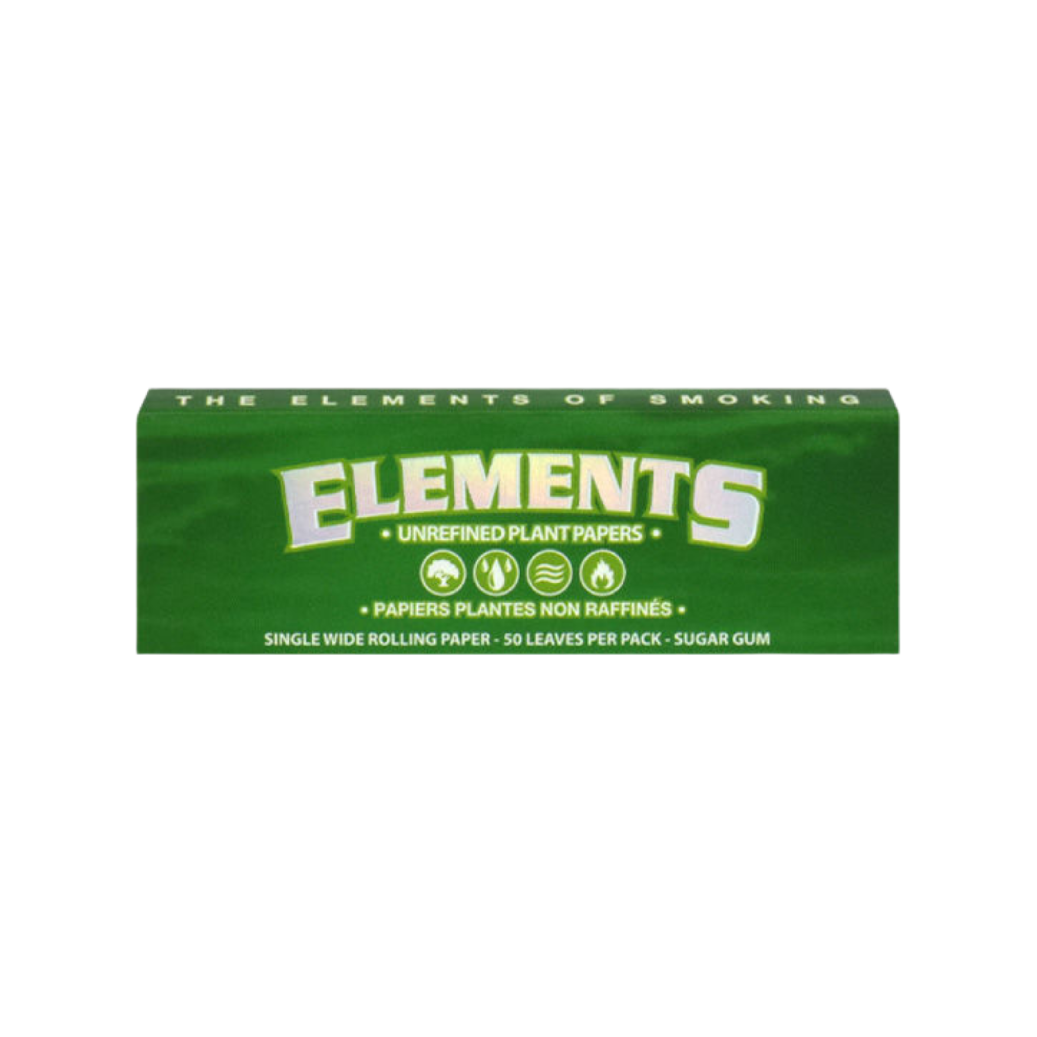 ELEMENTS Green Single Wide Rolling Papers