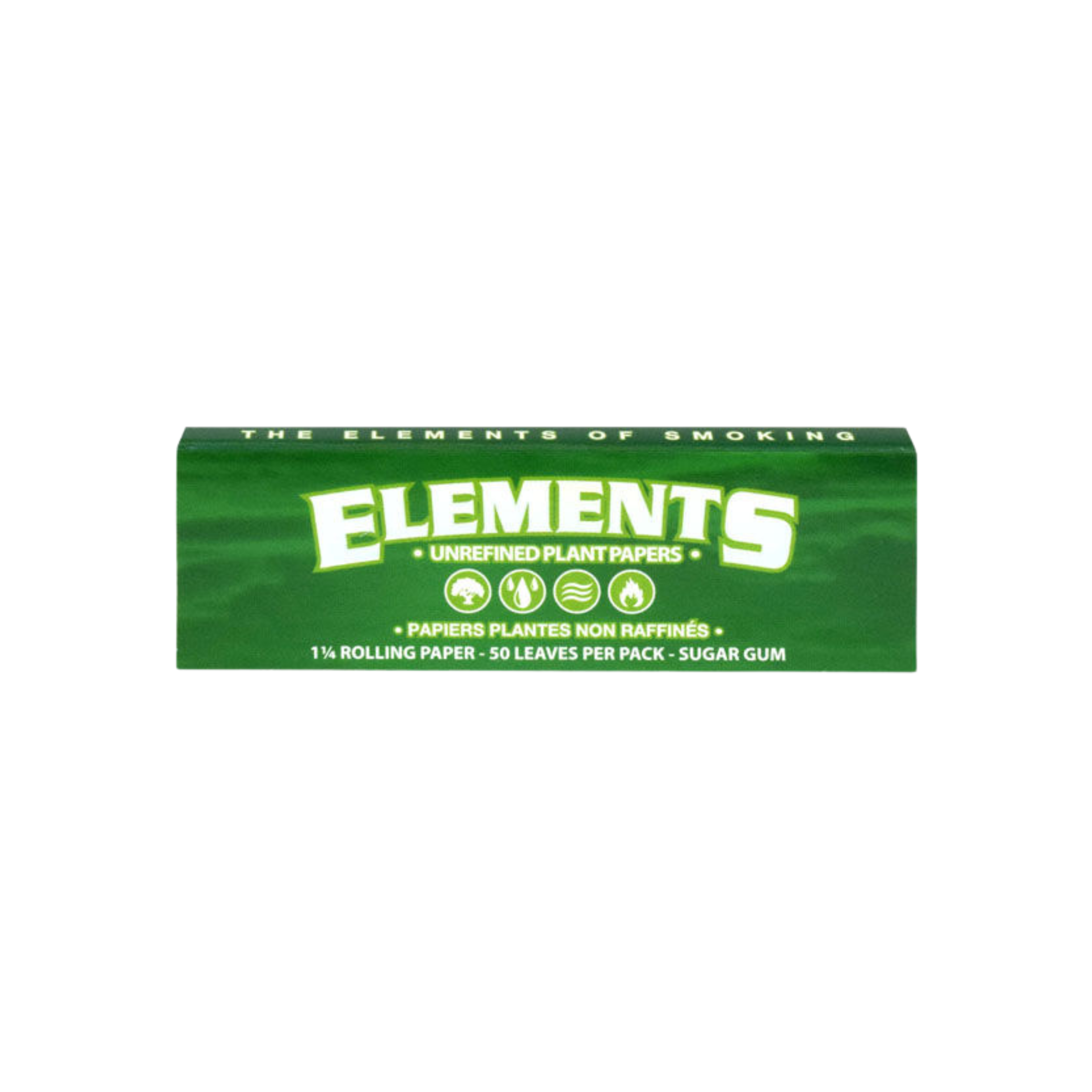 ELEMENTS Green 1 1/4 Rolling Papers